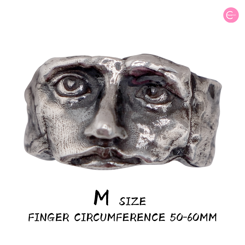QUANDO Sterling Silver Ring for Women - Elegant Fake Face Design - Perfect for Parties, Gifts & Everyday Wear