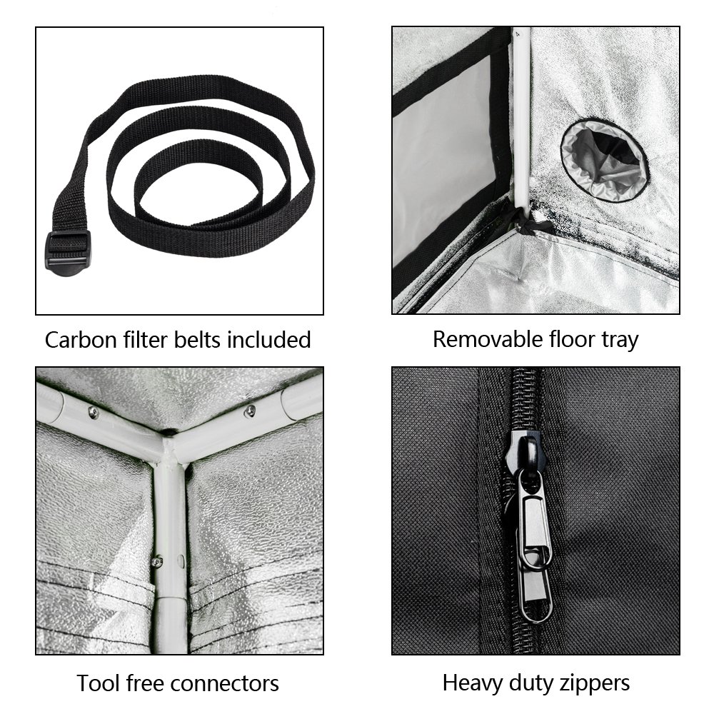 Premium Hydroponic Grow Tent Kit with Observation Window - 48