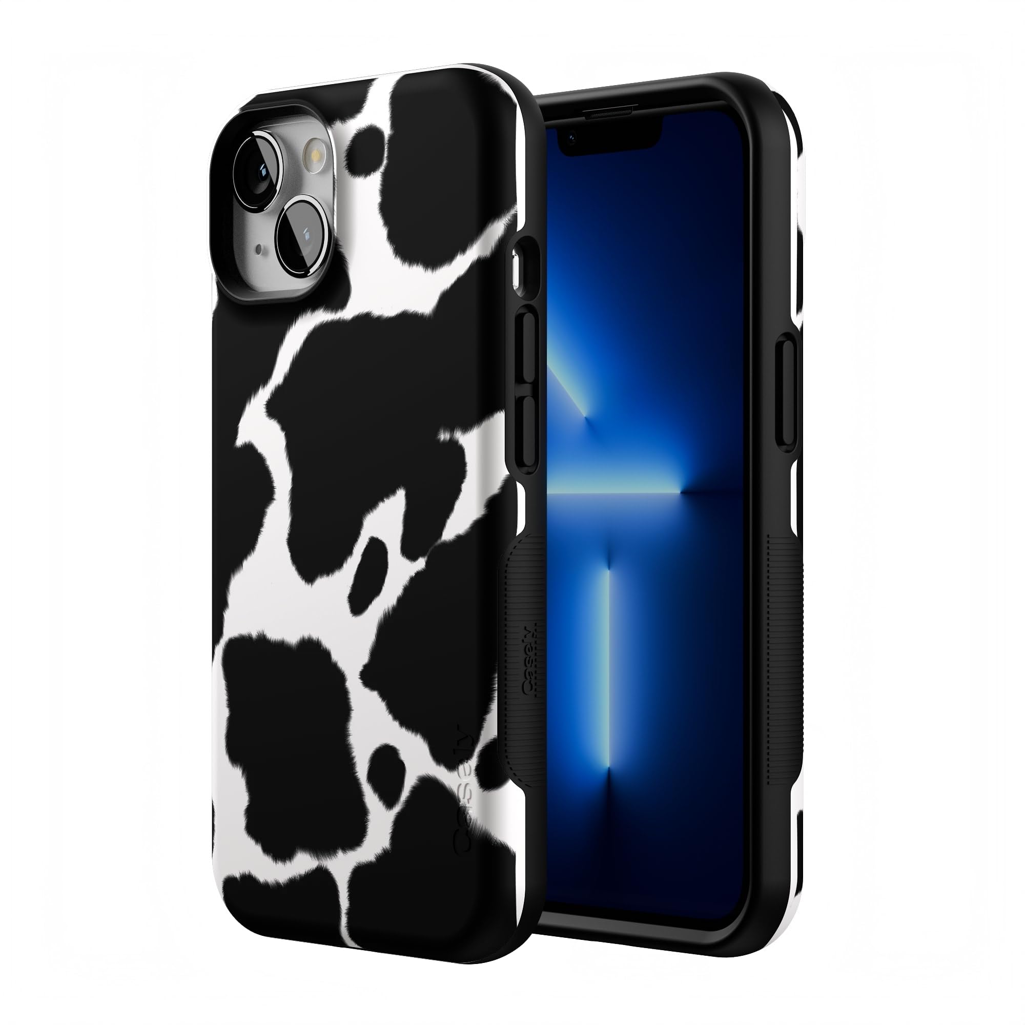 Casely iPhone 13 Case with MagSafe Compatibility - Trendy Cow Print Design for Women & Girls - Perfect for Everyday Use, Work & School Accessories