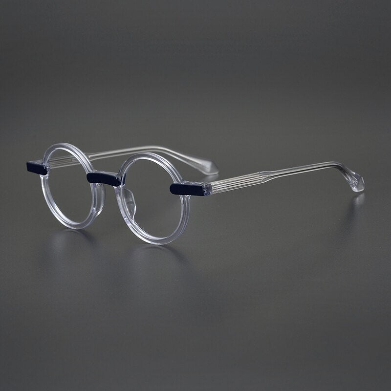 Vintage Round Acetate Eyeglass Frames for Men & Women - Retro Style Clear Glasses - Perfect for Reading, Fashion & Everyday Wear