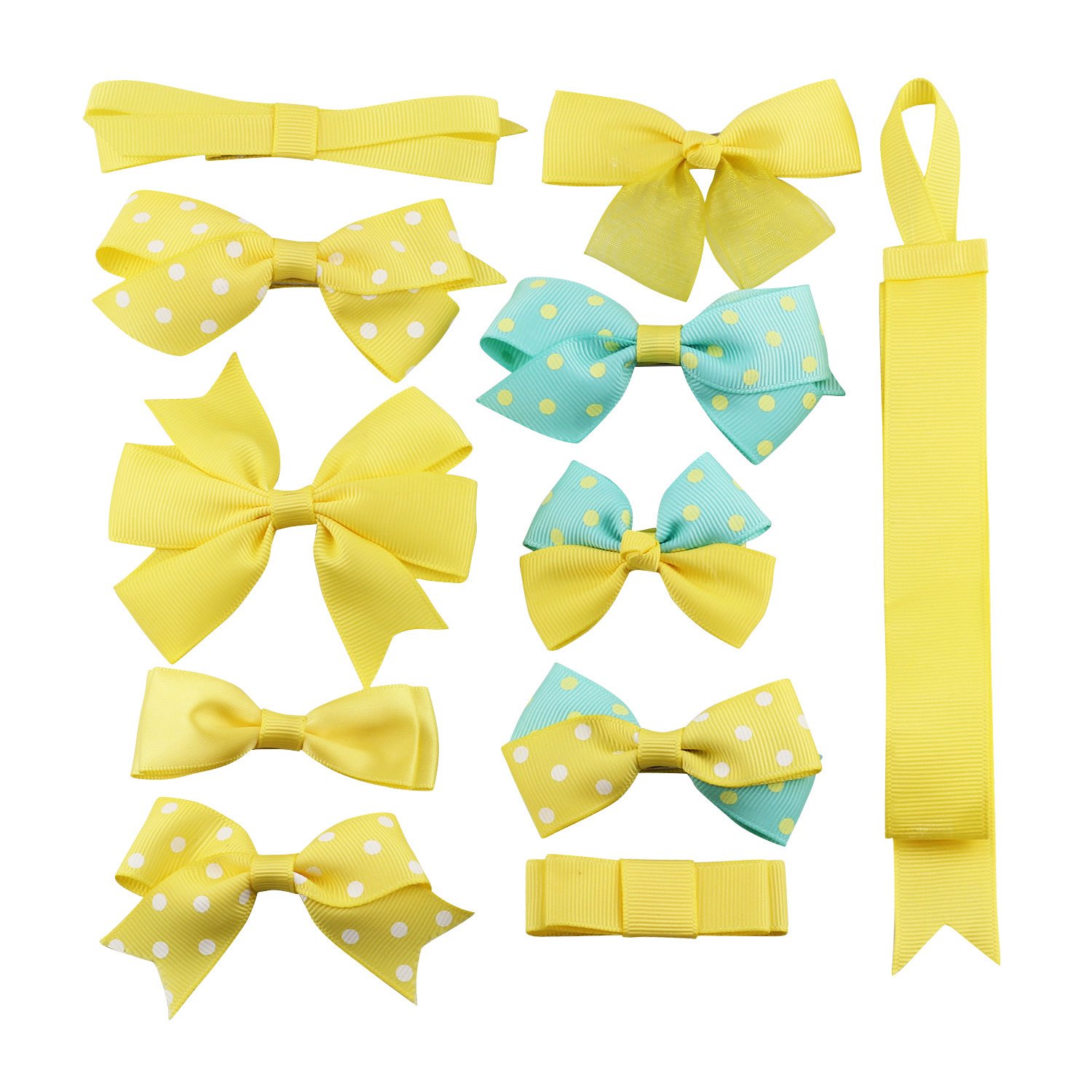 Adorable Baby Girls Hair Bow Clips & Barrettes Set with Organizer Holder - Perfect for Toddler Outfits, Birthday Gifts & Photo Shoots