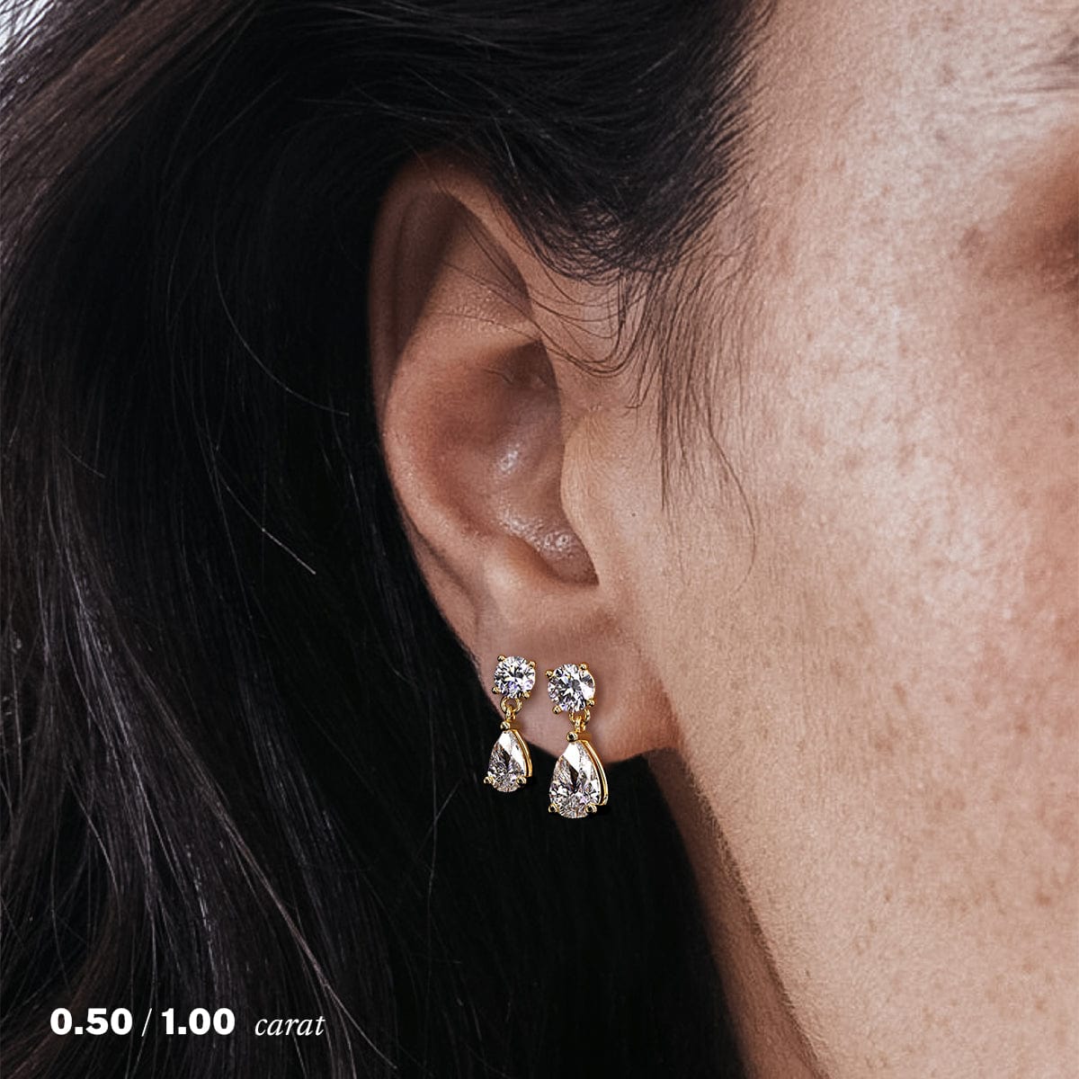 2 Carat Pear Diamond Drop Earrings - Dainty & Elegant Jewelry for Women - Perfect for Weddings, Parties & Special Occasions