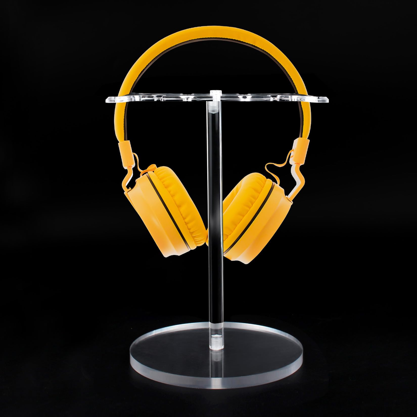Universal Clear Acrylic Headphone Stand Holder - Compatible with AirPods Max, HyperX Cloud II, Xbox One, Turtle Beach, Sennheiser, Sony, Bose & Beats - Gaming Headset Display & Wireless Headphones Organizer (Pure Transparency) - Perfect for Desk, Office & Gaming Setup