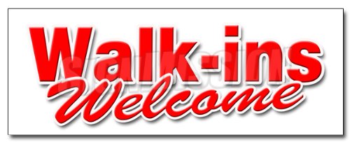 36 Inch Walk INS Welcome Decal Sticker - Quick Medical Emergency Nurse Sign for Hospitals, Clinics & Doctor Offices - Perfect for Fast Identification & Patient Guidance
