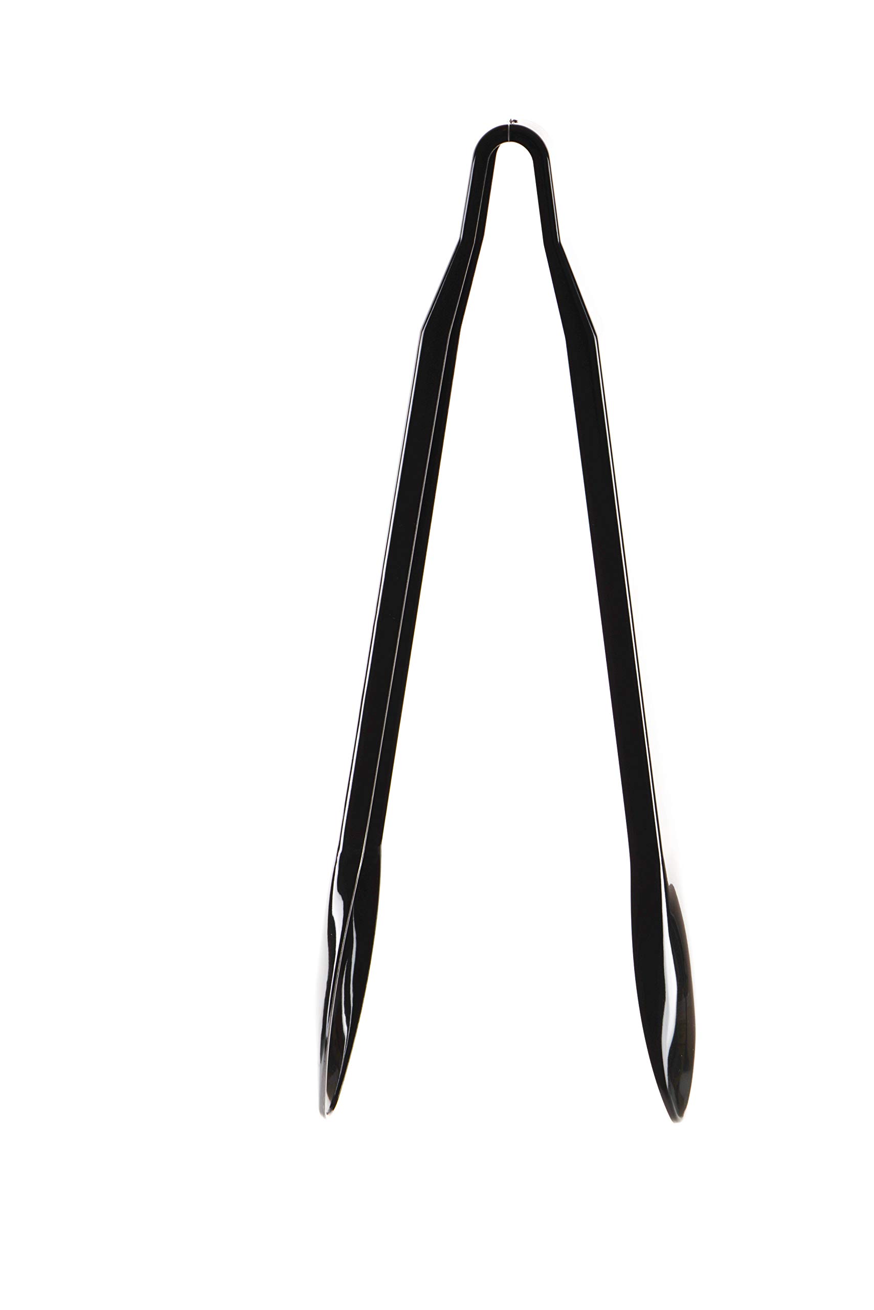 96-Pack Heavy Duty 9-Inch Black Disposable Plastic Serving Tongs - Heat-Resistant for Catering, Salads, Buffets, BBQ - Perfect for Hot & Cold Foods, Ice, Bakery Items - Ideal for Restaurants, Parties & Food Service