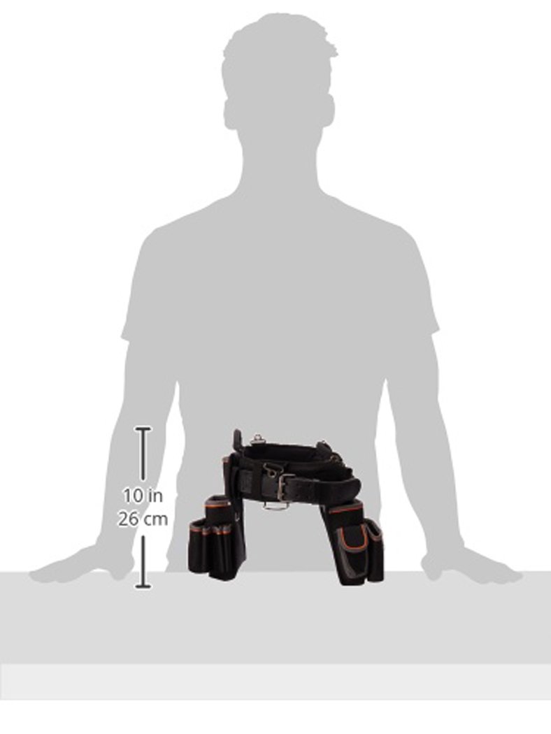 Klein Tools 55428 Tradesman Pro Electrician's Padded Tool Belt & Pouch Set - Large Size for Comfort & Durability | Ideal for Electricians, Construction Workers & DIY Projects