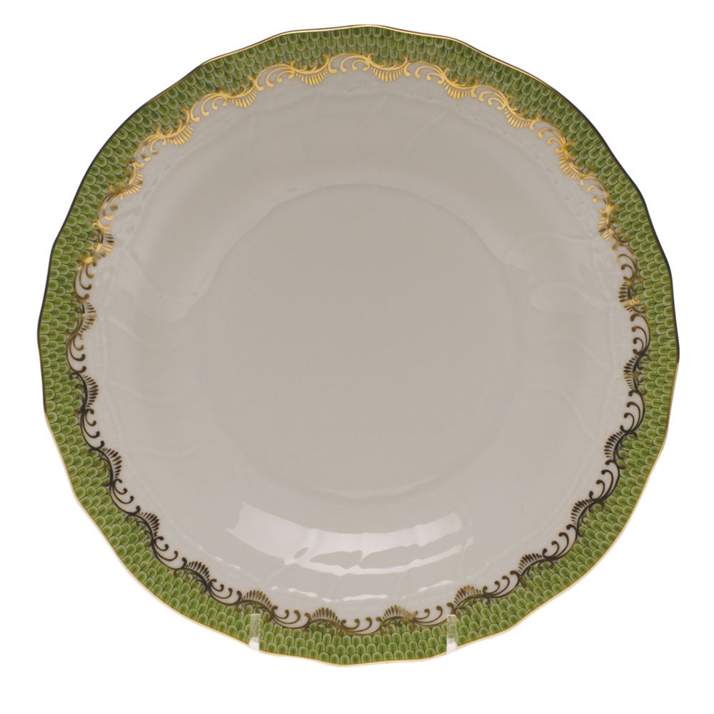 Evergreen Fish Scale Pattern Dessert Plates - Elegant Ceramic Appetizer Plates for Parties, Weddings, and Home Decor