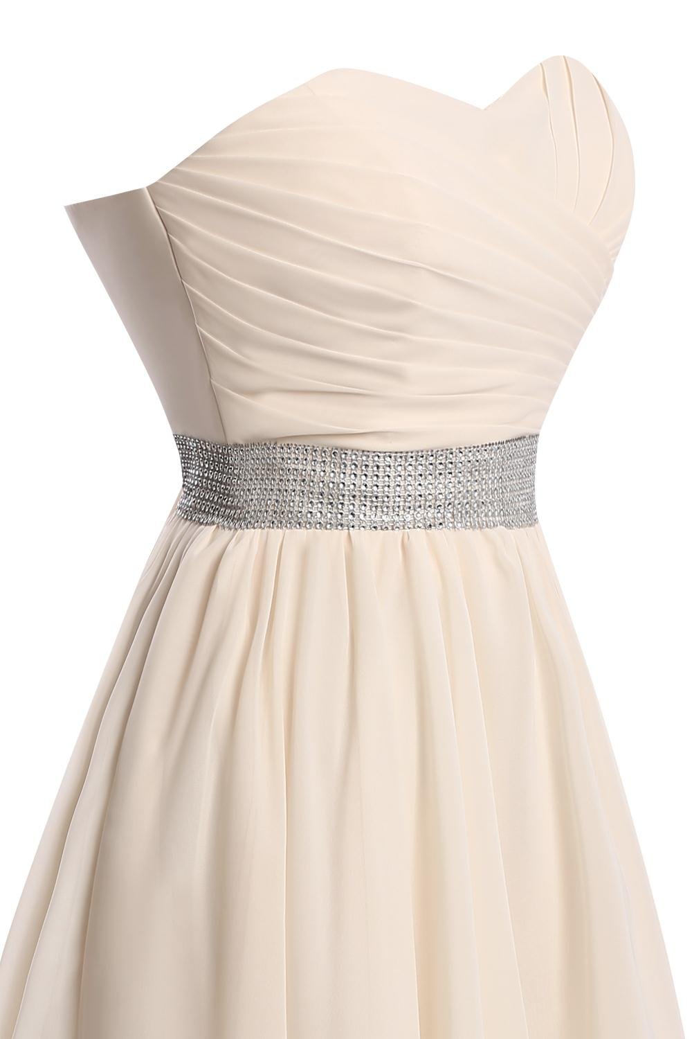 Elegant Women's High Low Lace Up Prom Dress - Homecoming Party Gown in Ivory Size 12 | Perfect for Formal Dances, Weddings & Special Occasions