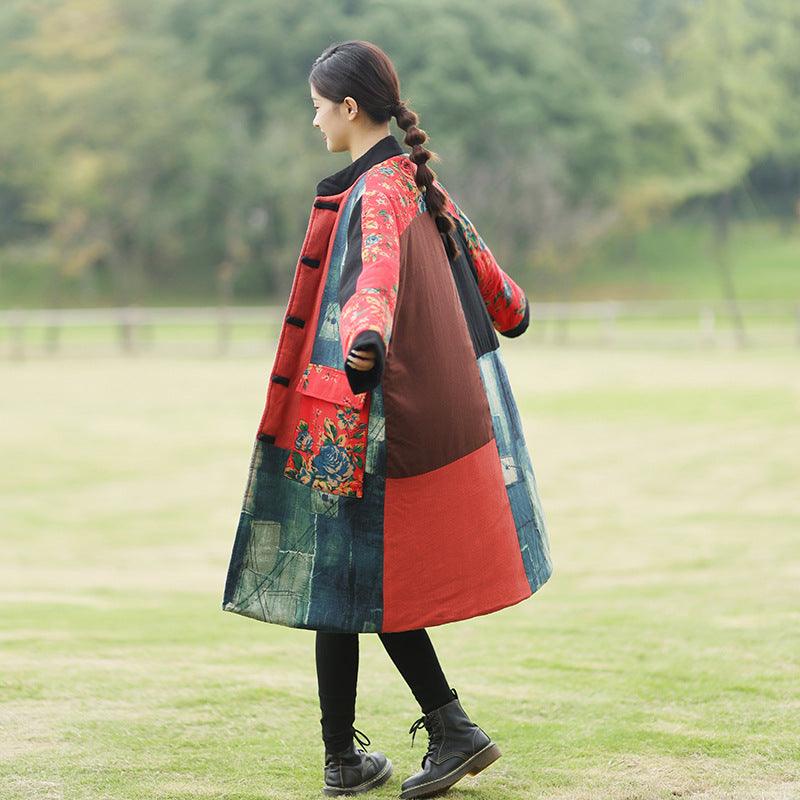 Women's Linen Blend Winter Coat with Cotton Filling - Warm & Stylish Outerwear for Casual Outings, Work & Travel