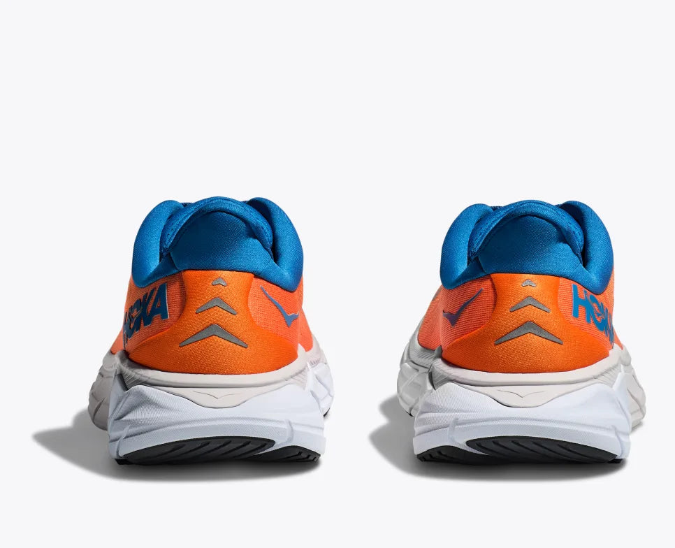 HOKA Arahi 6 Running Shoes for Men - Vibrant Orange/Coastal Sky - Lightweight Stability Sneakers for Road Running, Jogging & Daily Workouts