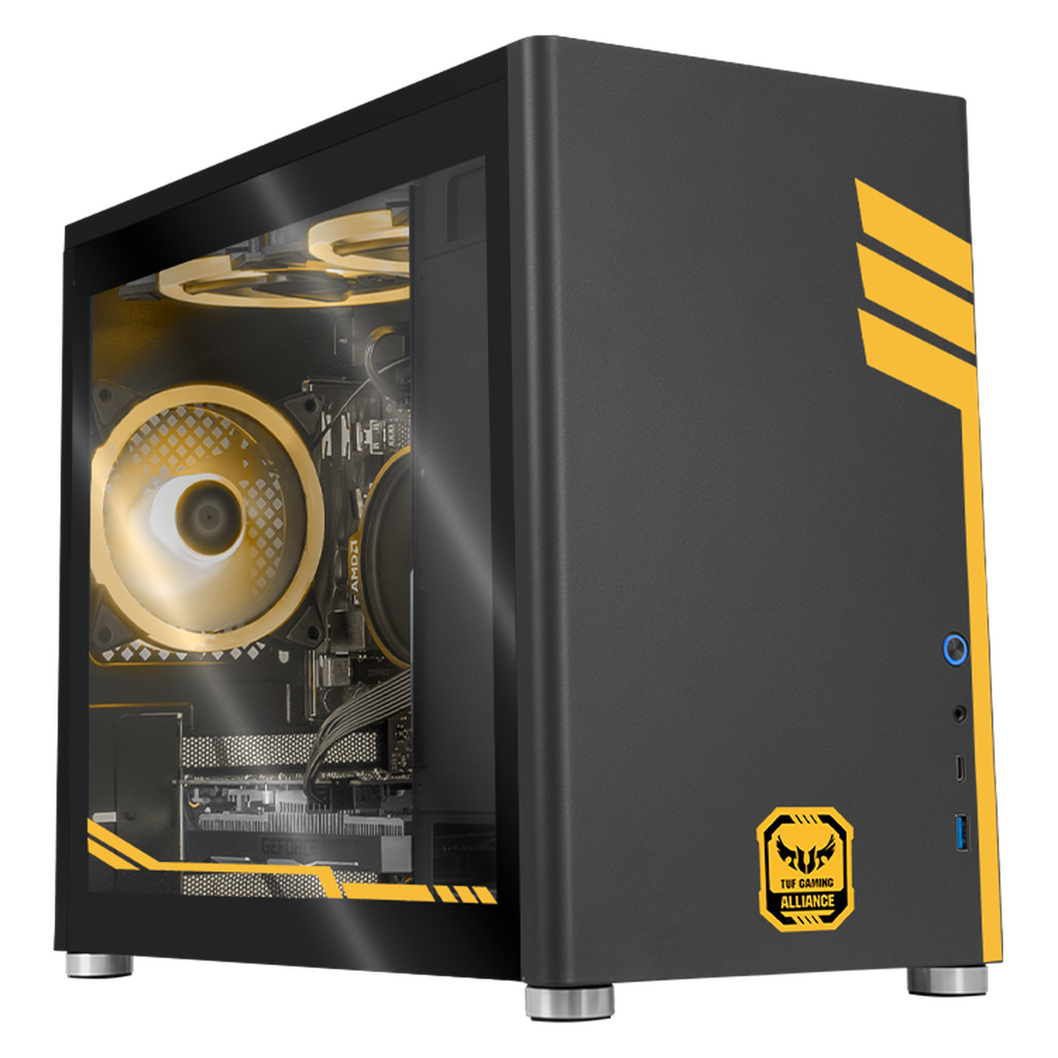 ASUS TUF Gaming PC - AMD Ryzen 5 5500, GTX 1650, 16GB RAM, 500GB SSD + 2TB HDD, WiFi - Perfect for Esports, Streaming & High-Performance Gaming (Eris Grey)