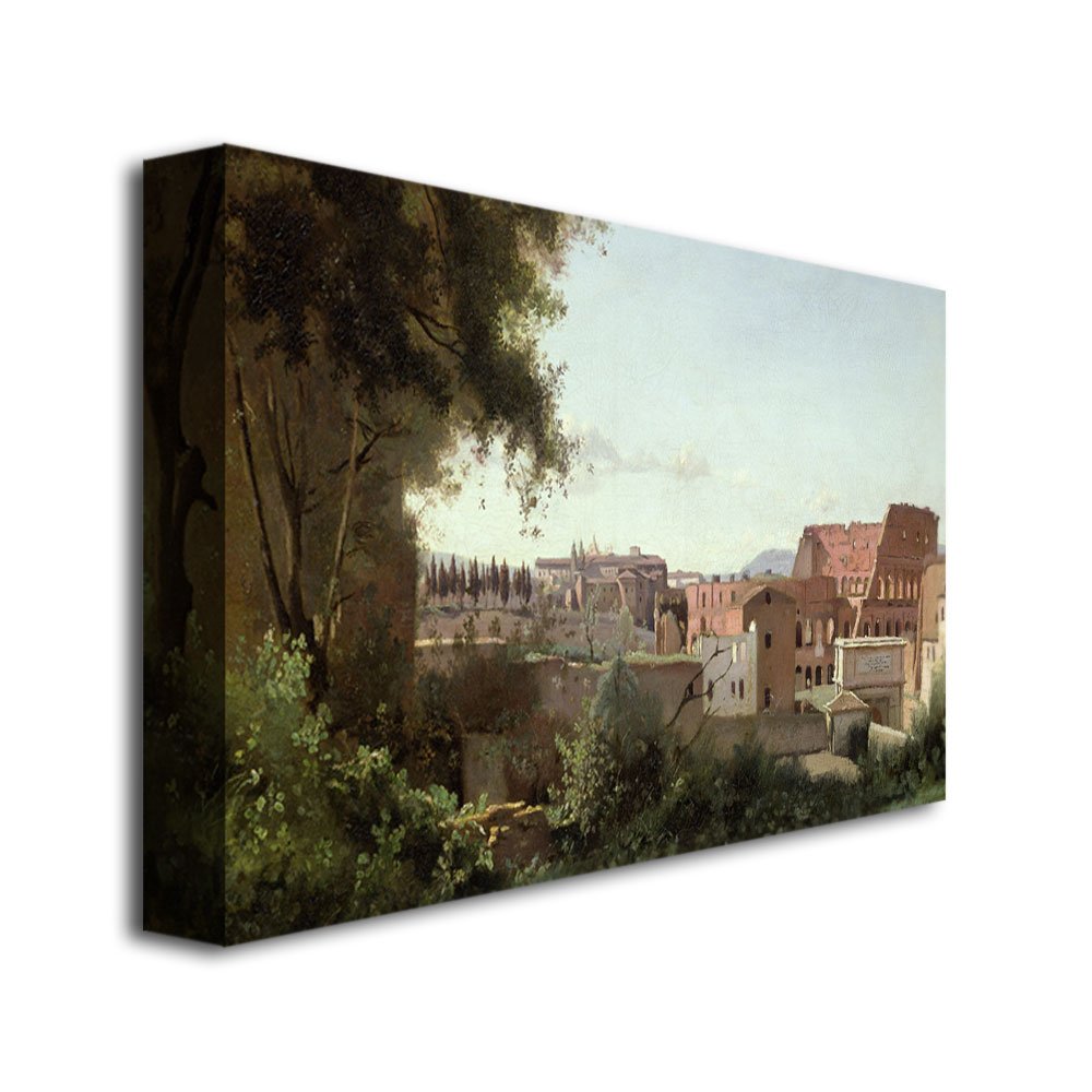 Jean Baptiste Corot Colosseum Canvas Art Print - 30x47 Inch Roman Landmark Wall Decor for Living Room, Office & Gallery | Trademark Art View