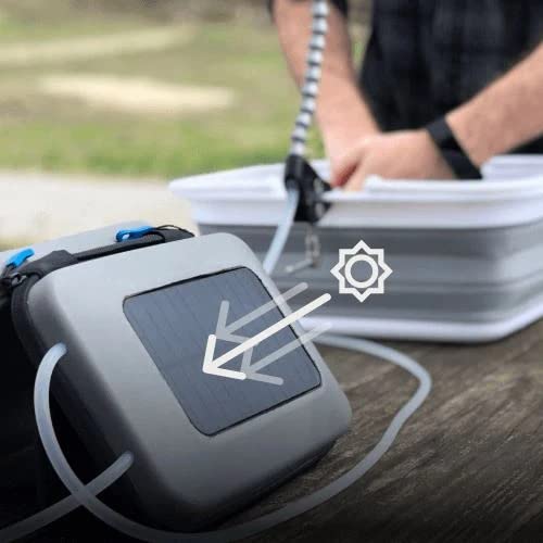 Portable Solar Water Purifier with High-Efficiency Pump - Clean Drinking Water for Camping, Hiking & Emergency Preparedness