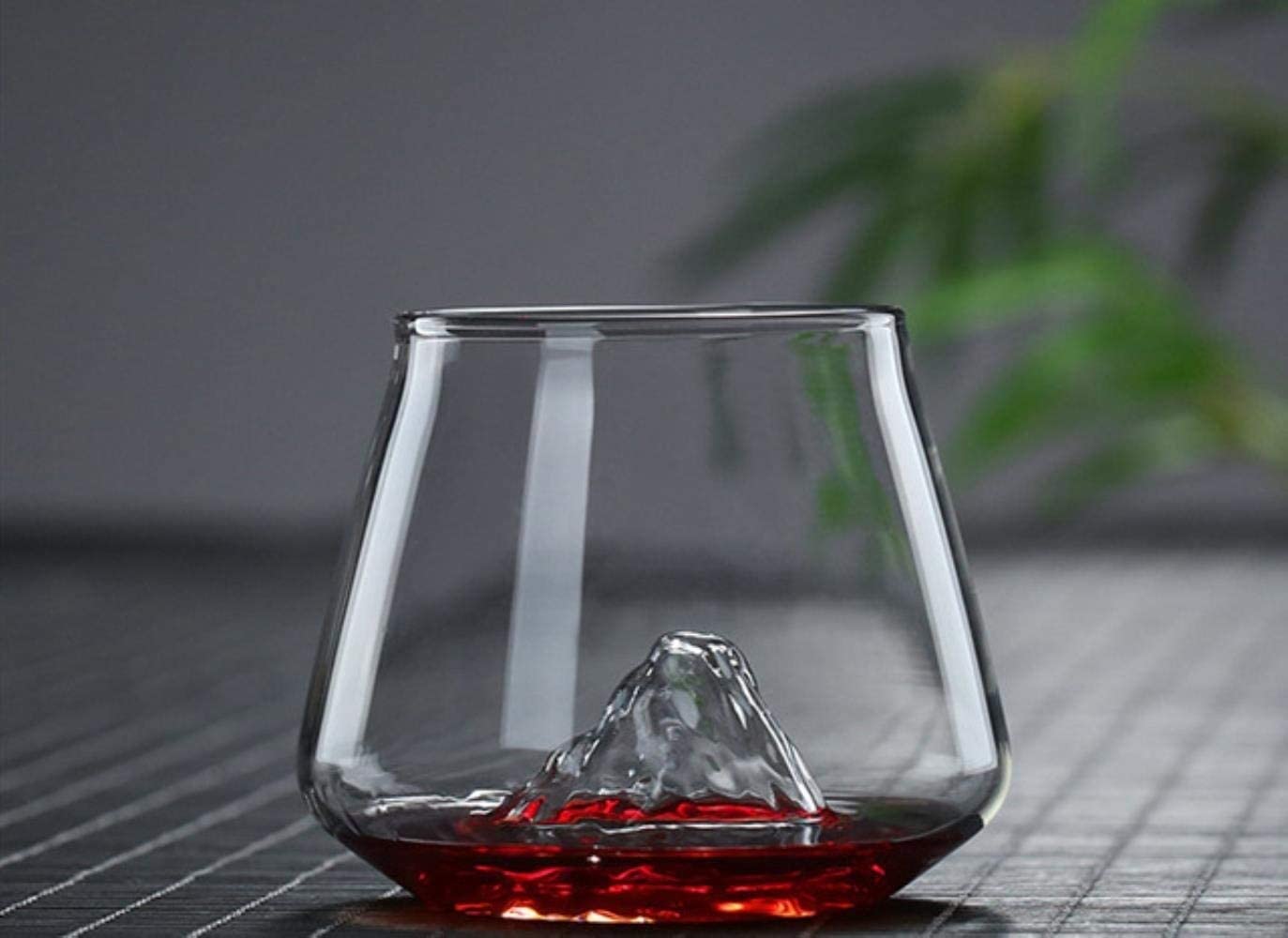 Premium Mount Fuji Glass Cup Set - Wine Glass, Coffee Mug, Champagne Flute, Whiskey Tumbler for Tea, Cocktails, Beer & Juice - Elegant Drinkware Gift for Home Bar, Dinner Parties & Romantic Occasions (Handle-Free Design)