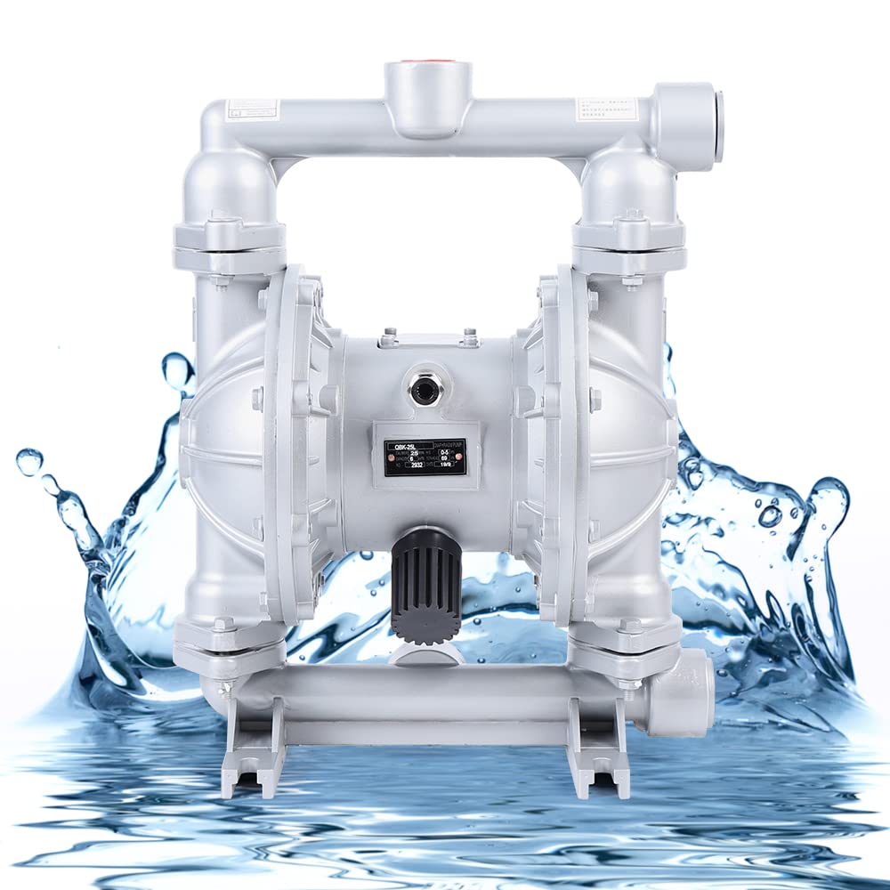 QBK-25L Aluminum Alloy Air Operated Double Diaphragm Pump - 1-Inch Inlet/Outlet for Waste Oil Transfer - Ideal for Industrial, Automotive & Chemical Applications