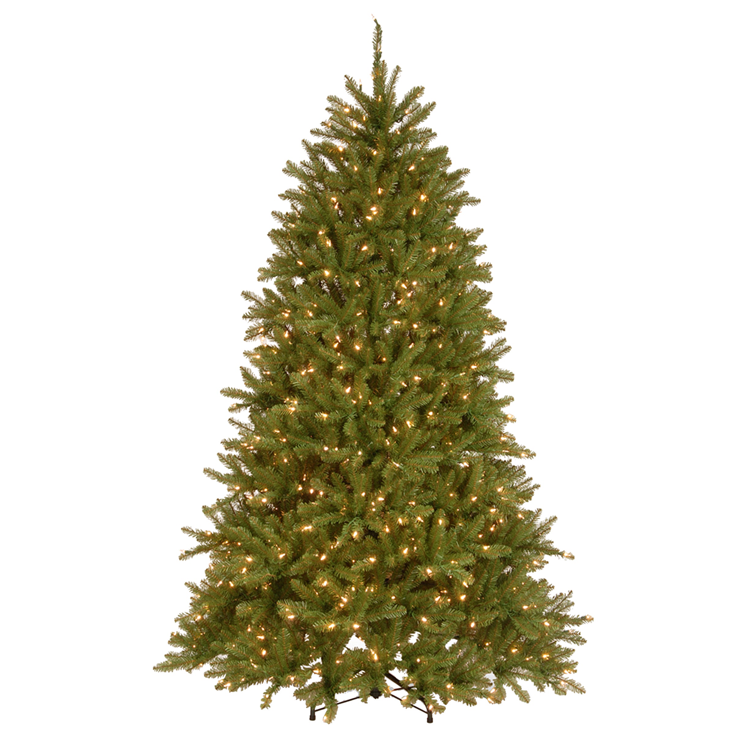 6.5 ft Pre-Lit Dunhill Fir Artificial Christmas Tree with PowerConnect Dual Color LED Lights - Perfect for Home, Office, and Holiday Decorations
