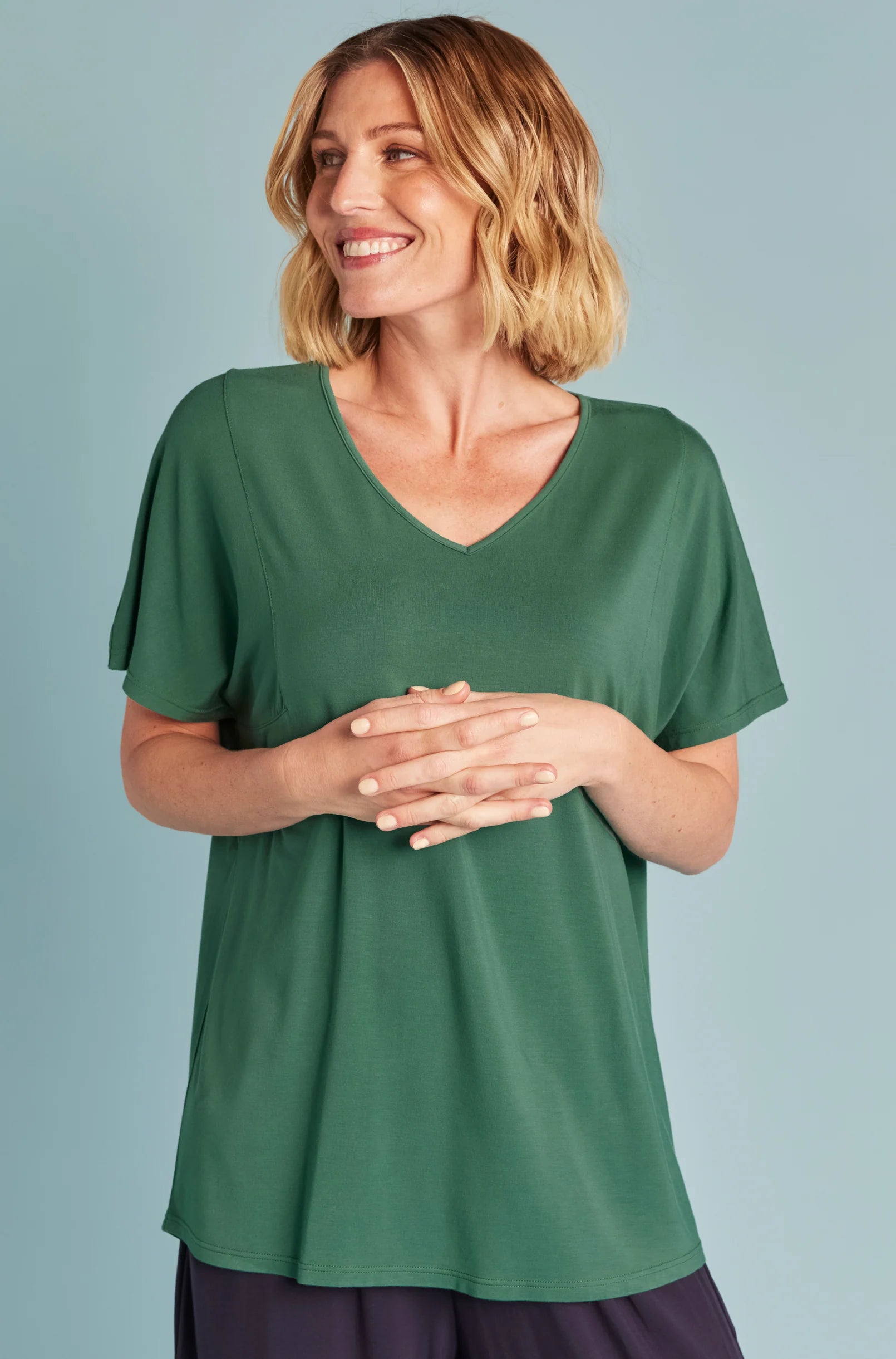 Tani Ivy Swing Tee - Women's Flowy Short Sleeve T-Shirt for Casual Wear & Summer Outfits | Perfect for Beach, Picnics & Everyday Comfort
