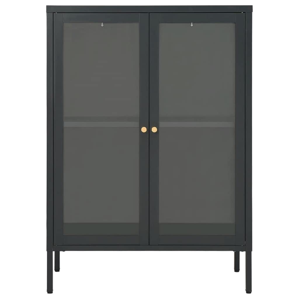 FAMIROSA Modern Steel Sideboard Cabinet with Adjustable Shelf - 29.5