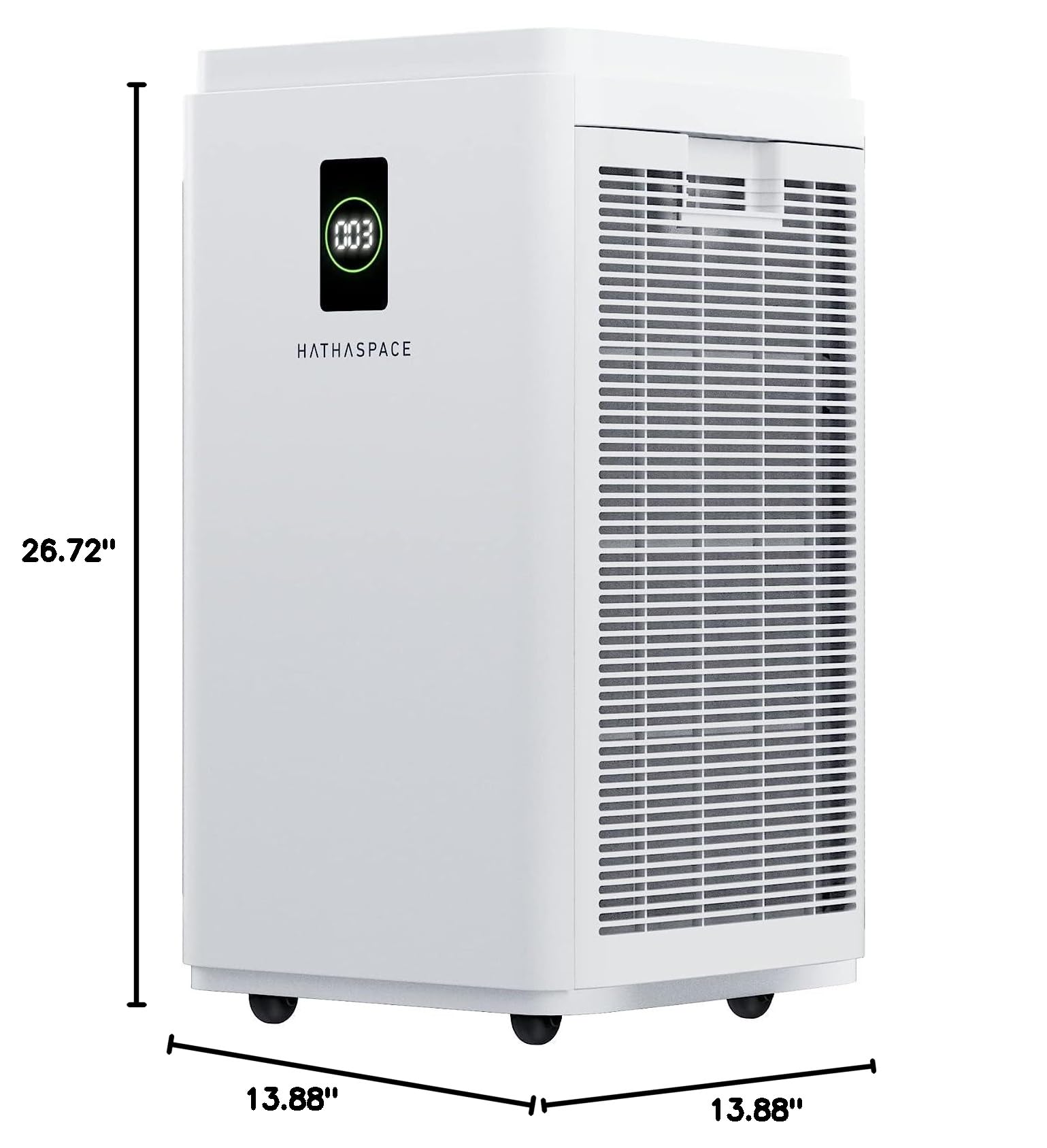 HATHASPACE HSP003 True HEPA Air Purifier for Home - 99.9% Dust, Smoke, Pet Dander, Odor & VOC Removal - Covers 2800 Sq. Ft - Quiet Air Cleaner with Smart Sensor - Ideal for Bedroom, Living Room & Large Spaces - Allergy & Asthma Relief