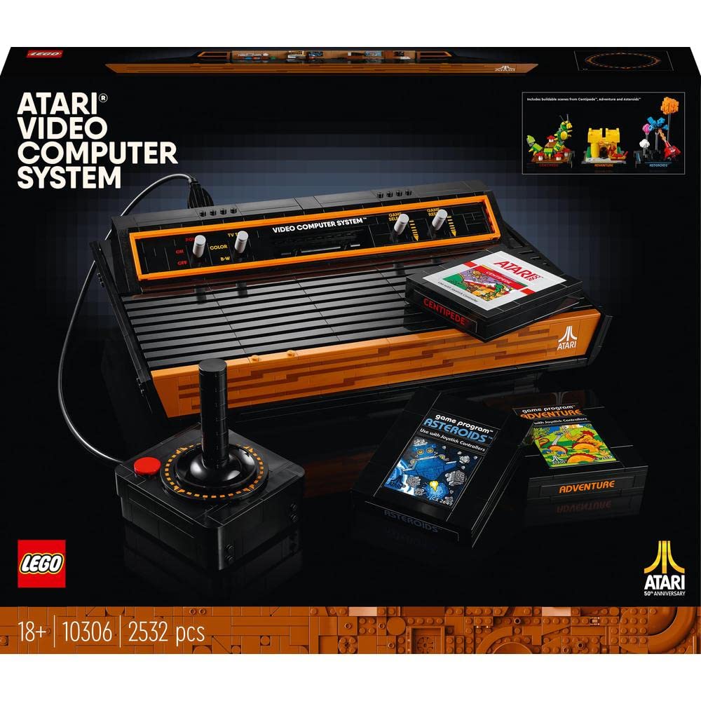 LEGO Icons 10306 Atari 2600 Building Set - Retro Video Game Console Model Kit for Adults | Collectible Display Piece for Gamers & Nostalgia Lovers