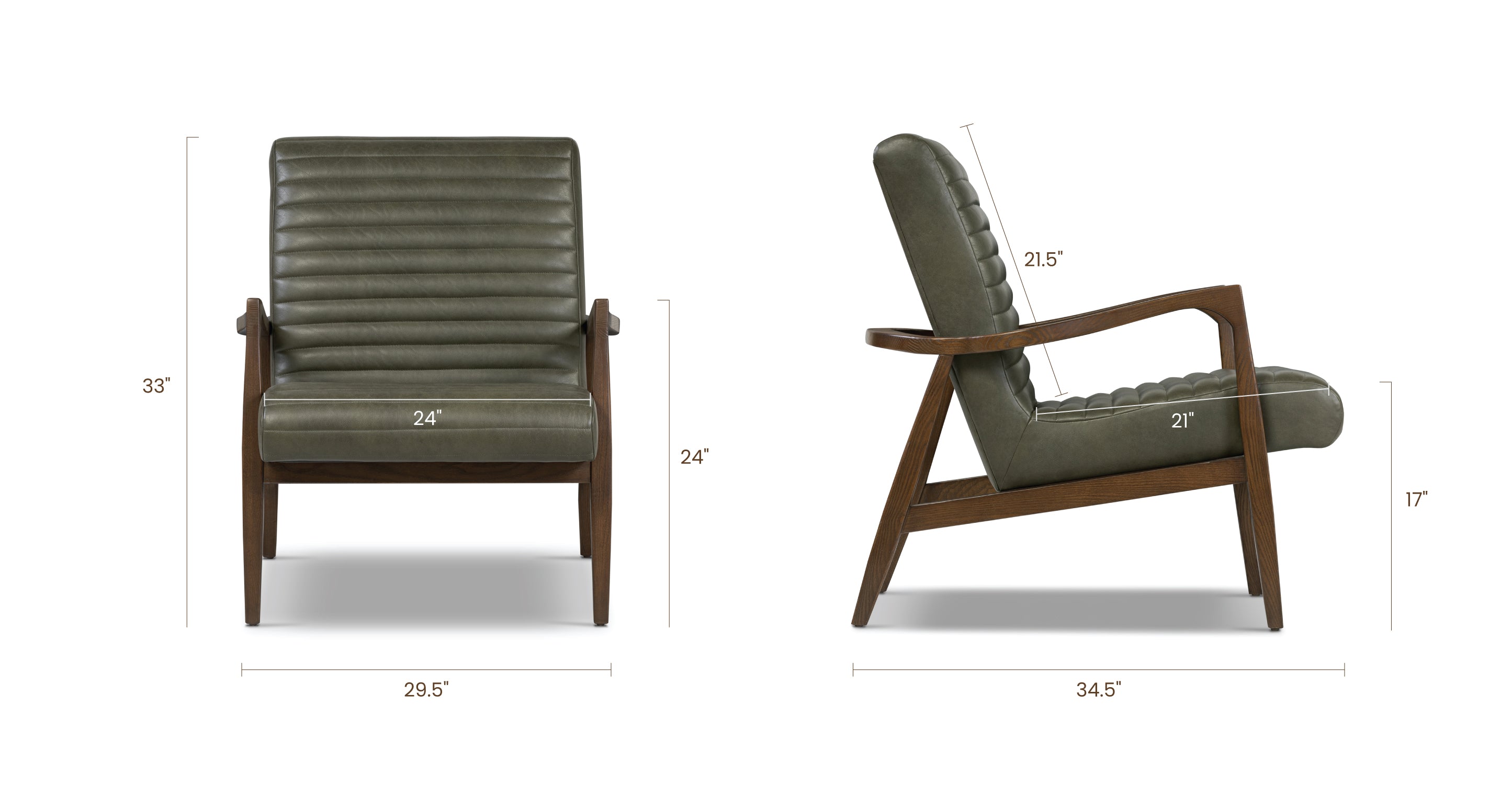 Rowan Lounge Chair - Modern Comfortable Accent Chair for Living Room, Bedroom & Office - Perfect for Relaxing, Reading & Lounging