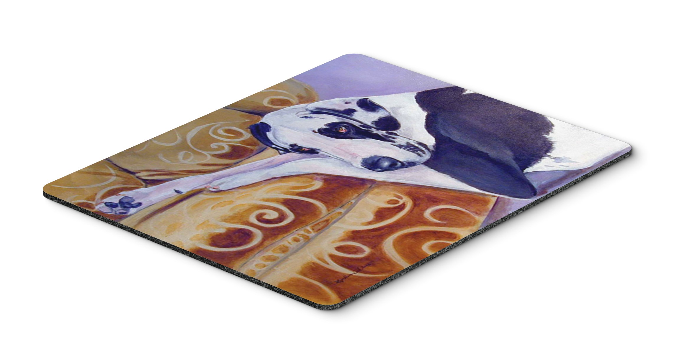 Harlequin Natural Great Dane Mouse Pad - Large Washable Non-Slip Desk Mat for Home Office, Gaming & Computer Work | Heat-Resistant Hot Pad & Trivet | Caroline's Treasures 7162MP | Perfect for Workstations, Coffee Shops & Dorm Rooms