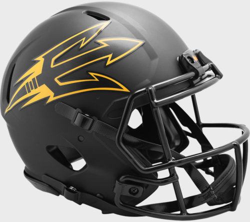 Arizona State Sun Devils Satin Black Authentic Speed Football Helmet - Official NCAA Football Gear for Games & Collectors