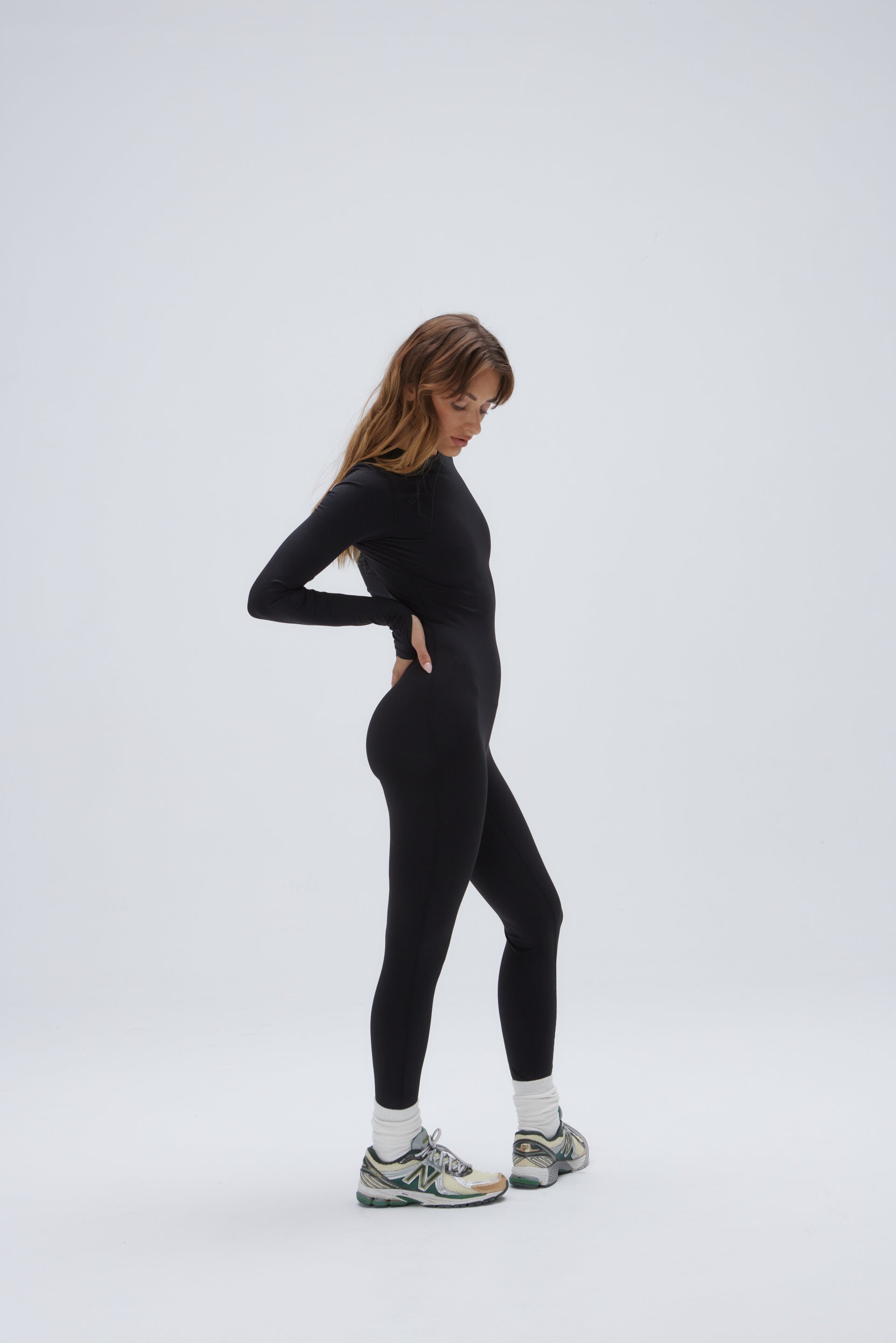Ultimate Long Sleeve Unitard for Women - Stretchy Black Bodysuit for Dance, Yoga & Performance | Comfortable One-Piece Outfit for Gymnastics, Workouts & Costumes