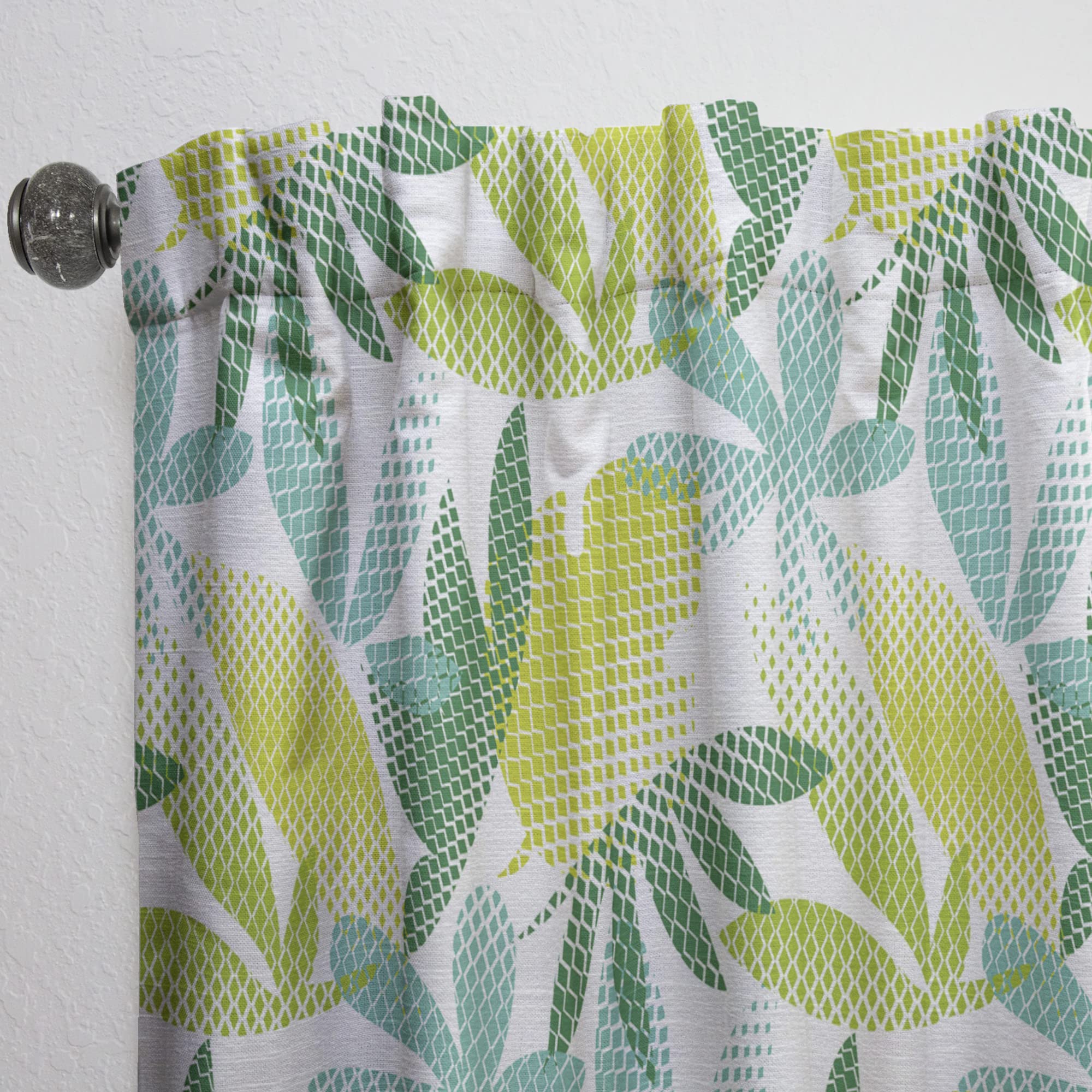 DesignQ Thermal Insulated Curtains 'Tropical Botanicals III' - 52x108 Single Panel Window Drapes for Bedroom & Living Room - Energy Saving, Blackout, Home Decor