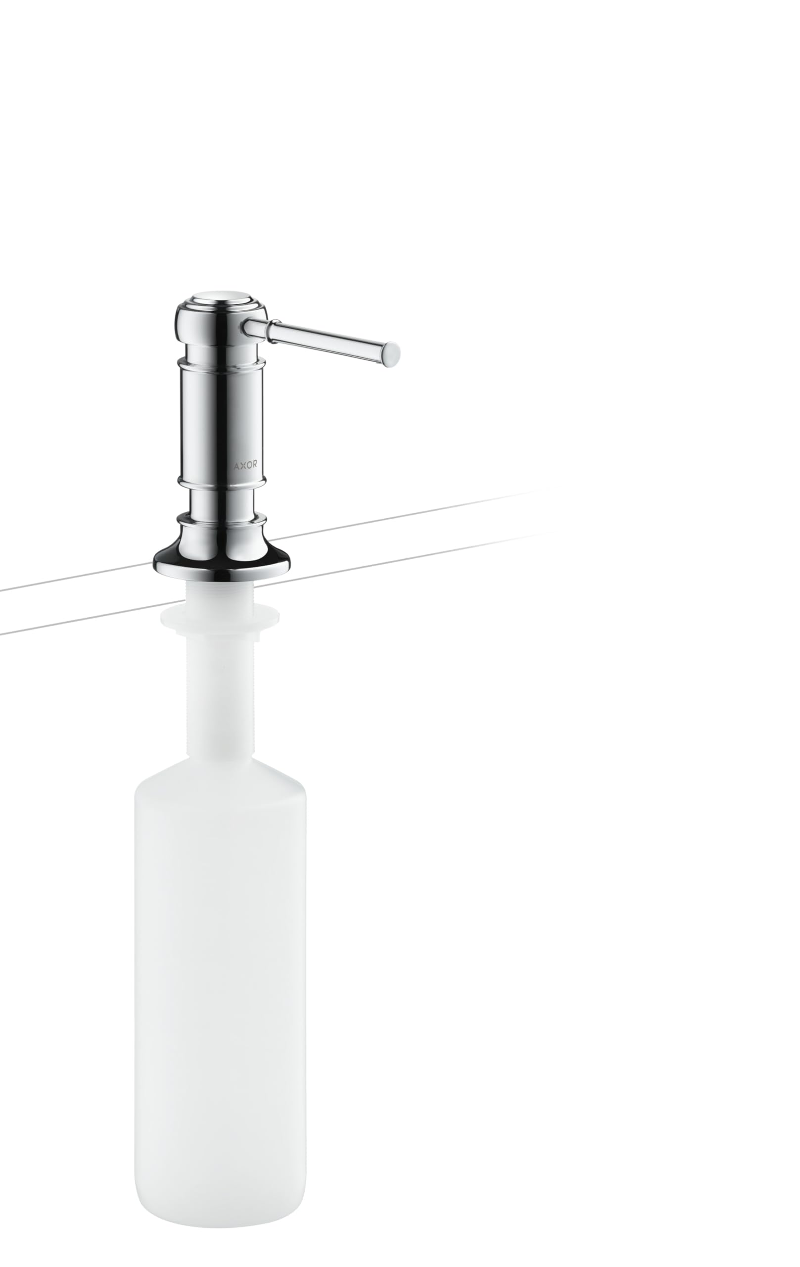 AXOR 4-Inch Chrome Classic Soap Dispenser for Bathroom & Kitchen Sink - Premium Touchless Liquid Soap Dispenser for Modern Homes, Restaurants, and Offices (Model 42018001)
