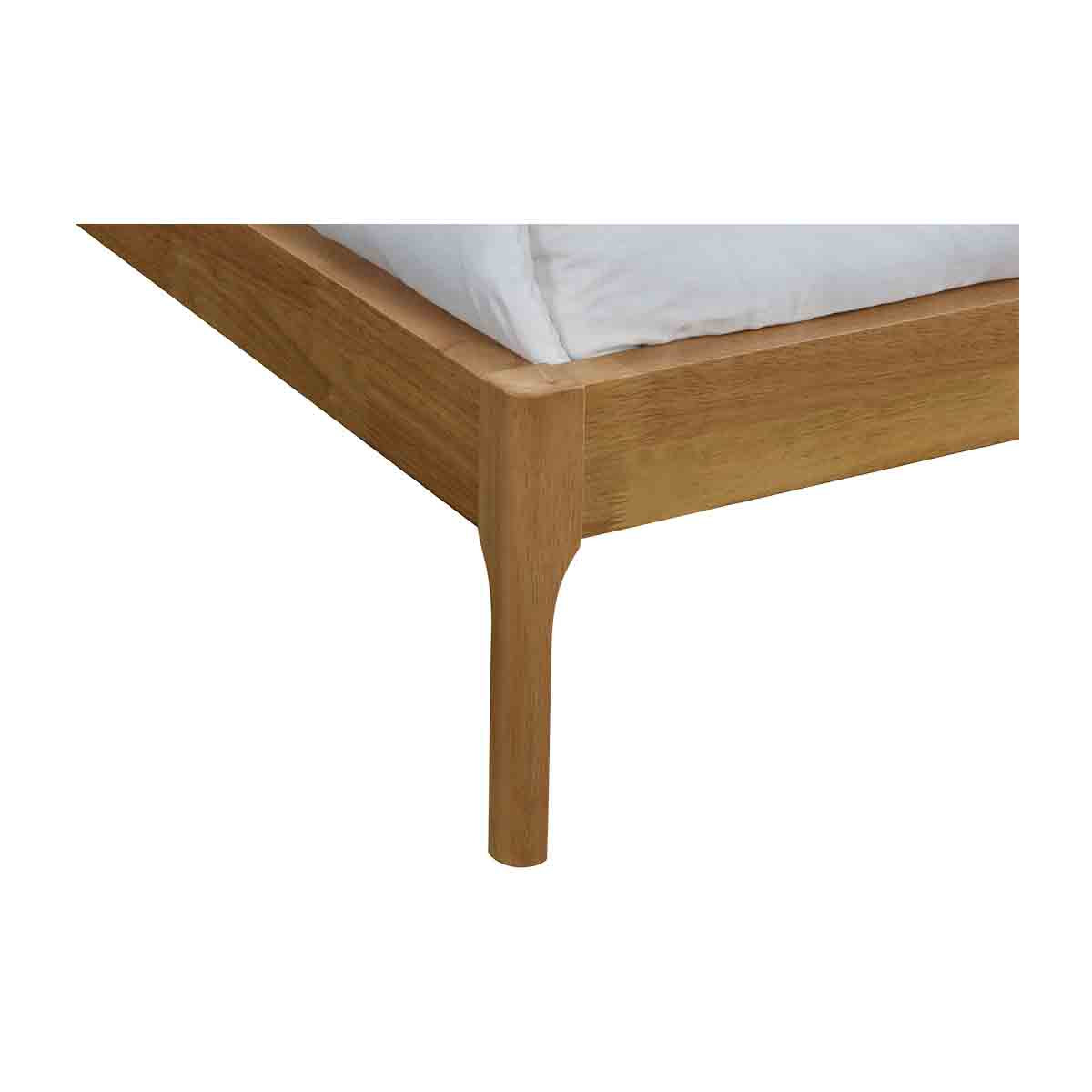 Austen Double Bed Frame - Queen Size Wooden Platform Bed with Headboard - Sturdy & Modern Design for Bedroom, Guest Room, or Dorm