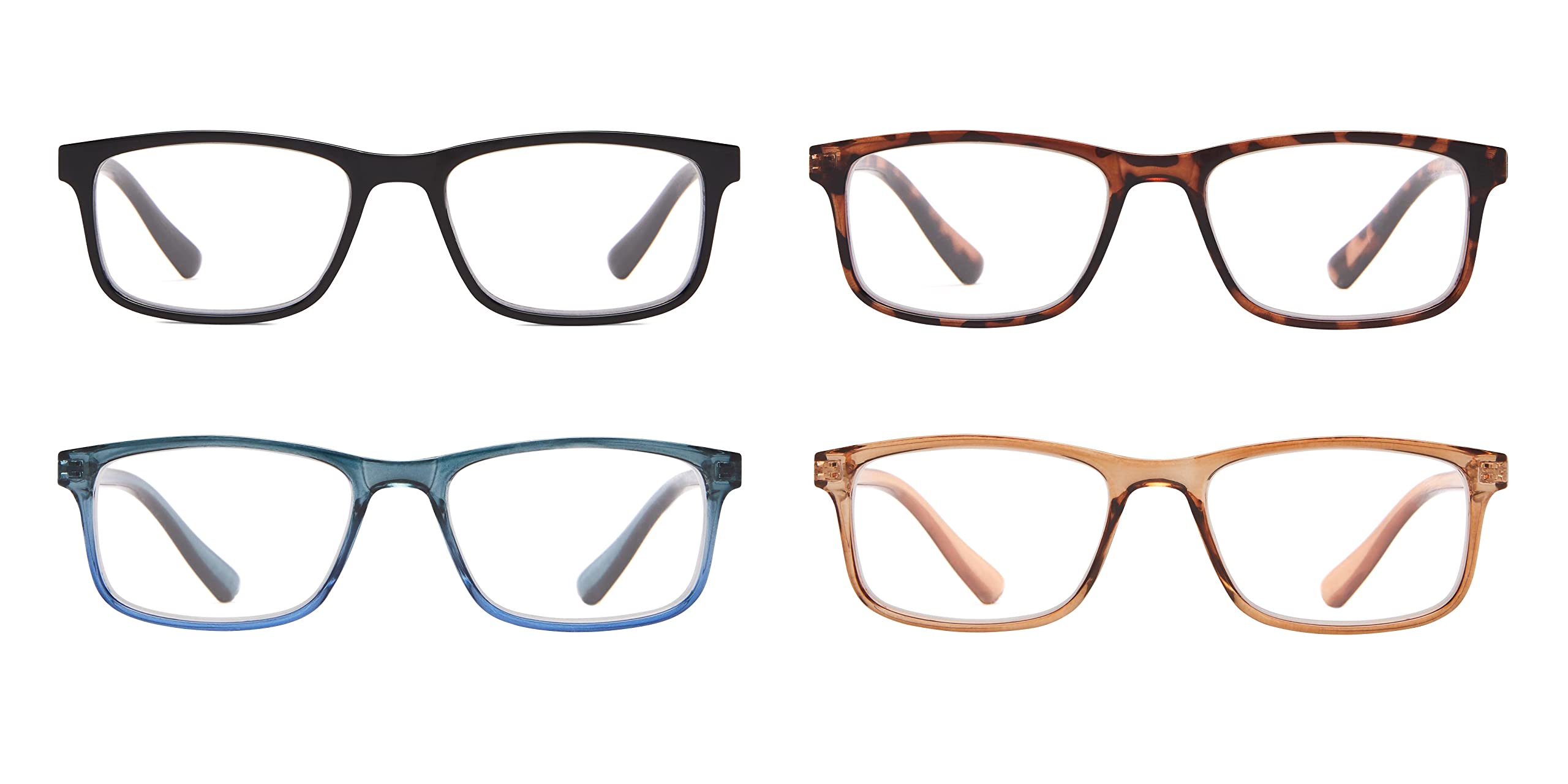 ICU Eyewear - 4 Pack Reading Glasses +1.75 Strength - Classic Mix Assorted Colors (77849903) - Perfect for Reading, Crafts & Close-Up Work