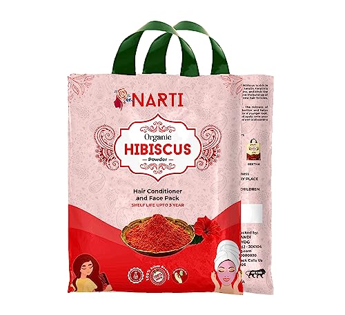 Organic Hibiscus Powder 300g - Pure Gudhal Dried Flower Powder for Hair Growth & Skin Whitening | Natural Treatment for Hair & Skin Care | Perfect for DIY Face Masks, Hair Rinses & Beauty Routines