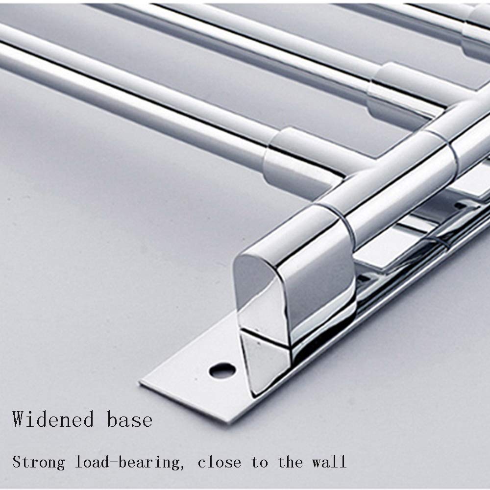 304 Stainless Steel Rotating Towel Bar - Adjustable Bathroom Towel Rack with Anti-Skid Coating | Durable & Rust-Resistant for Bathroom, Kitchen, or Laundry Room Organization