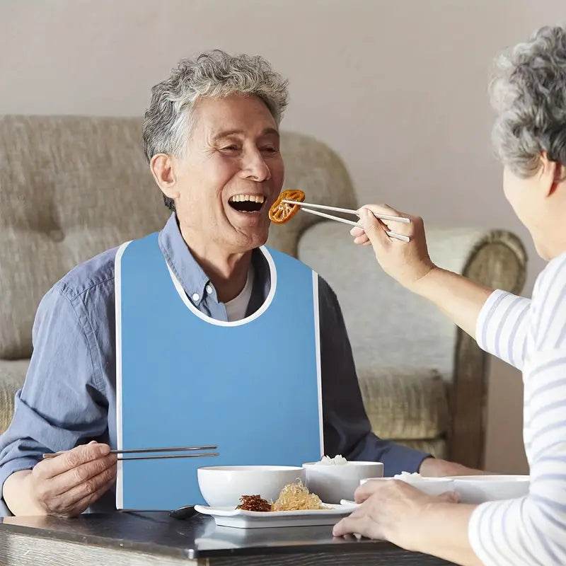 Washable Adult Bibs for Eating - Reusable Dining Protectors for Seniors & Adults - Perfect for Mealtime, Travel & Restaurants