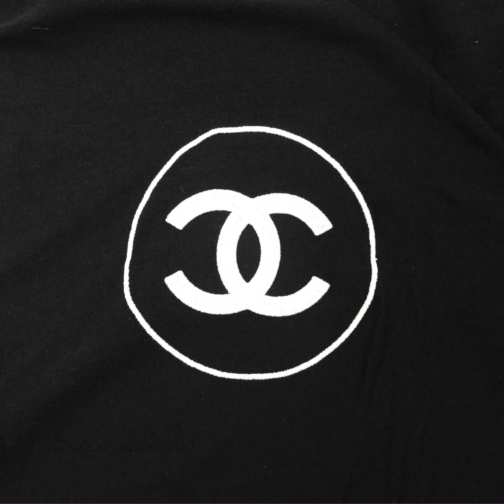 Chanel CC Logo Black & White Cashmere Silk Scarf - Luxury Fashion Accessory for Women, Perfect for Gifts, Parties & Winter Outfits