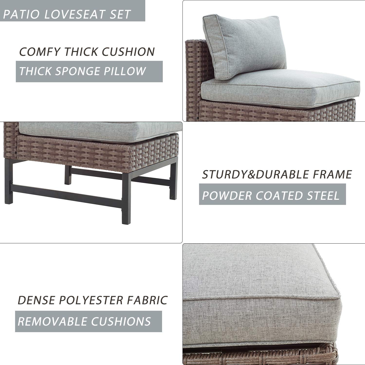 10-Piece Outdoor Patio Conversation Set - All-Weather Wicker Sectional Sofa with Chaise Lounge, Coffee Table & Ottoman - Gray - Perfect for Backyard, Poolside & Garden Relaxation