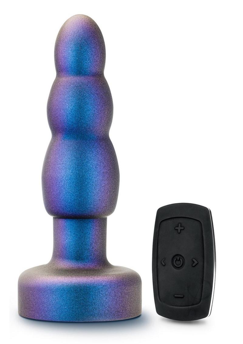 Rechargeable Silicone Anal Plug with Remote Control - Matrix Kinetic Design for Anal Stimulation | Waterproof & Body-Safe | Perfect for Couples Play & Solo Exploration (Space Age Blue)