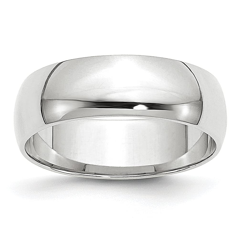 14K White Gold 6mm Lightweight Half Round Wedding Band Ring - Size 10 Classic Fine Jewelry for Women - Perfect Anniversary Gift, Engagement Ring, Bridal Jewelry for Her