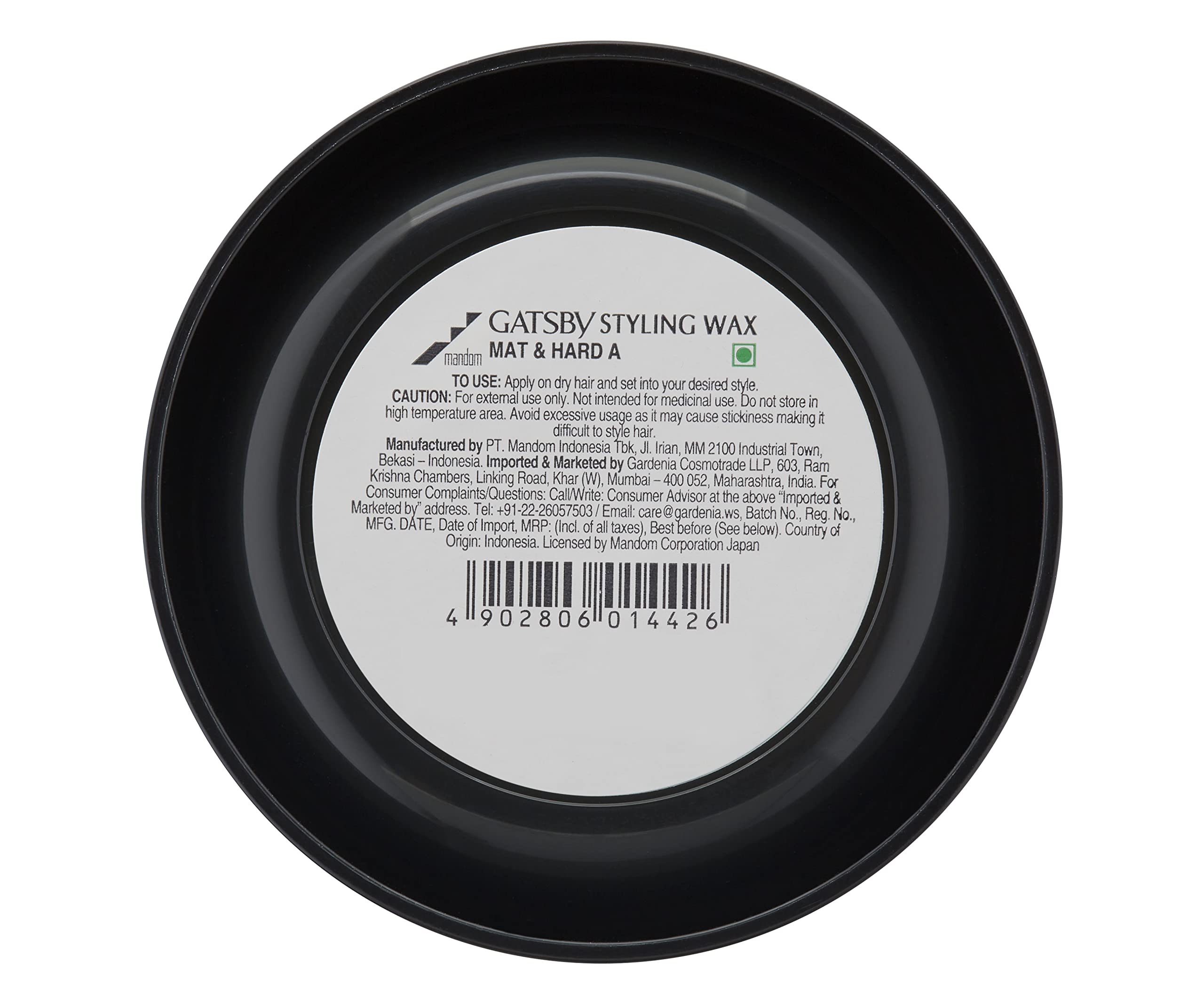 Gatsby Hair Styling Wax - Matt & Hard Hold (75g, Grey) - Perfect for Men's Hairstyling, Textured Looks & All-Day Hold