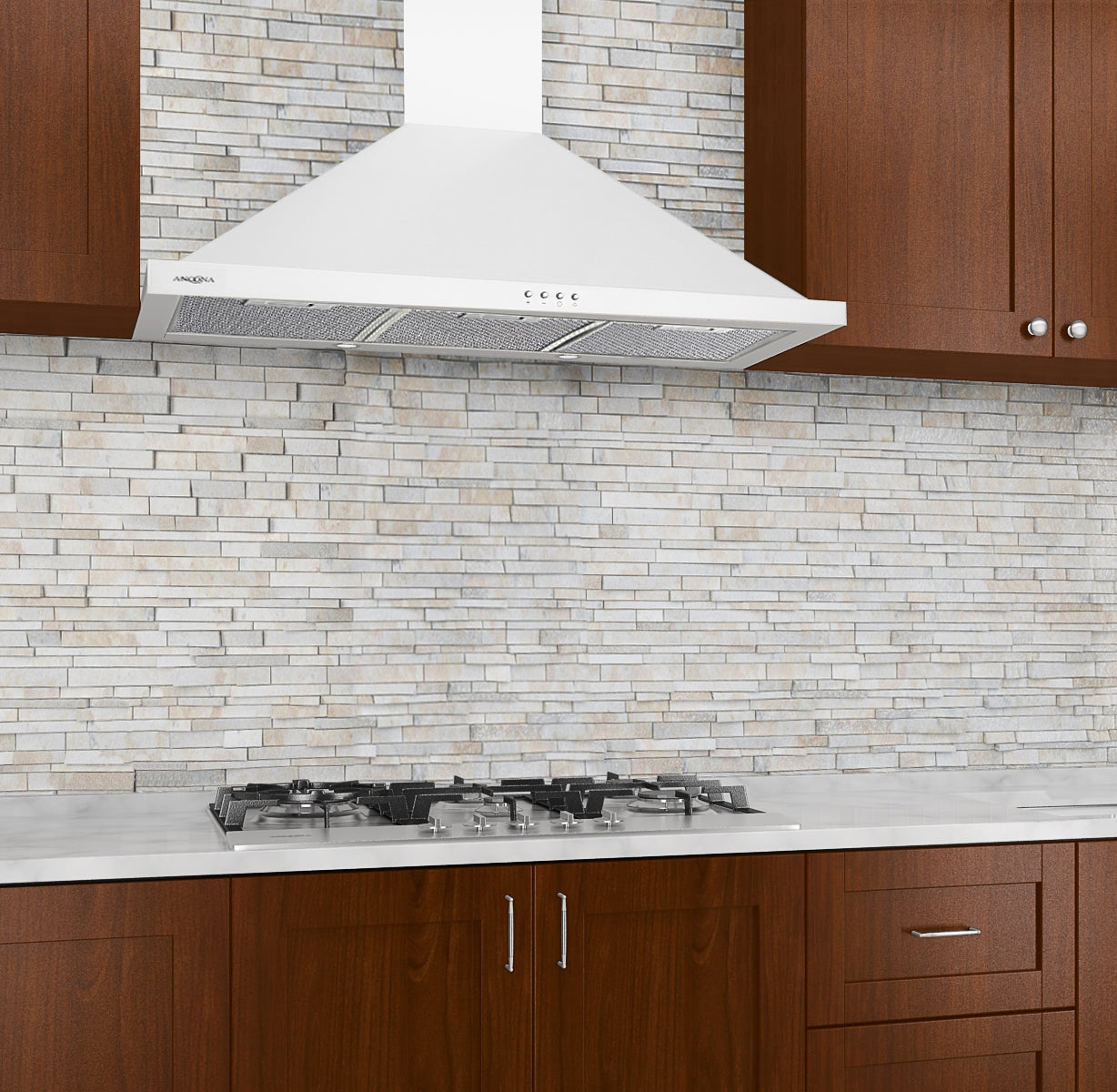 36 Inch Presto 450 CFM Ducted Wall Mount Range Hood - Powerful Kitchen Ventilation for Smoke, Grease & Odor Removal - Perfect for Home Cooking & Grilling