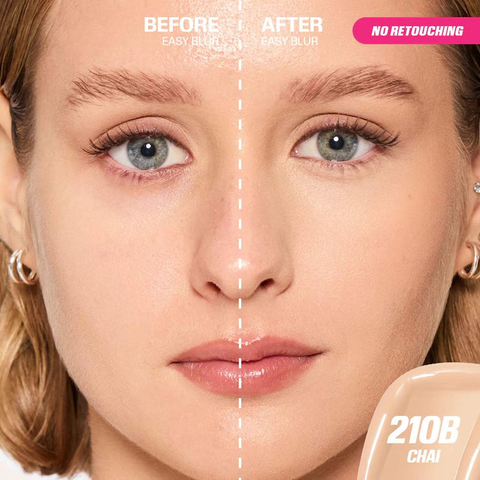 HUDA BEAUTY Easy Blur™ Natural Airbrush Foundation with Niacinamide - Lightweight, Buildable Coverage for Flawless Skin | Perfect for Everyday Wear & Special Occasions
