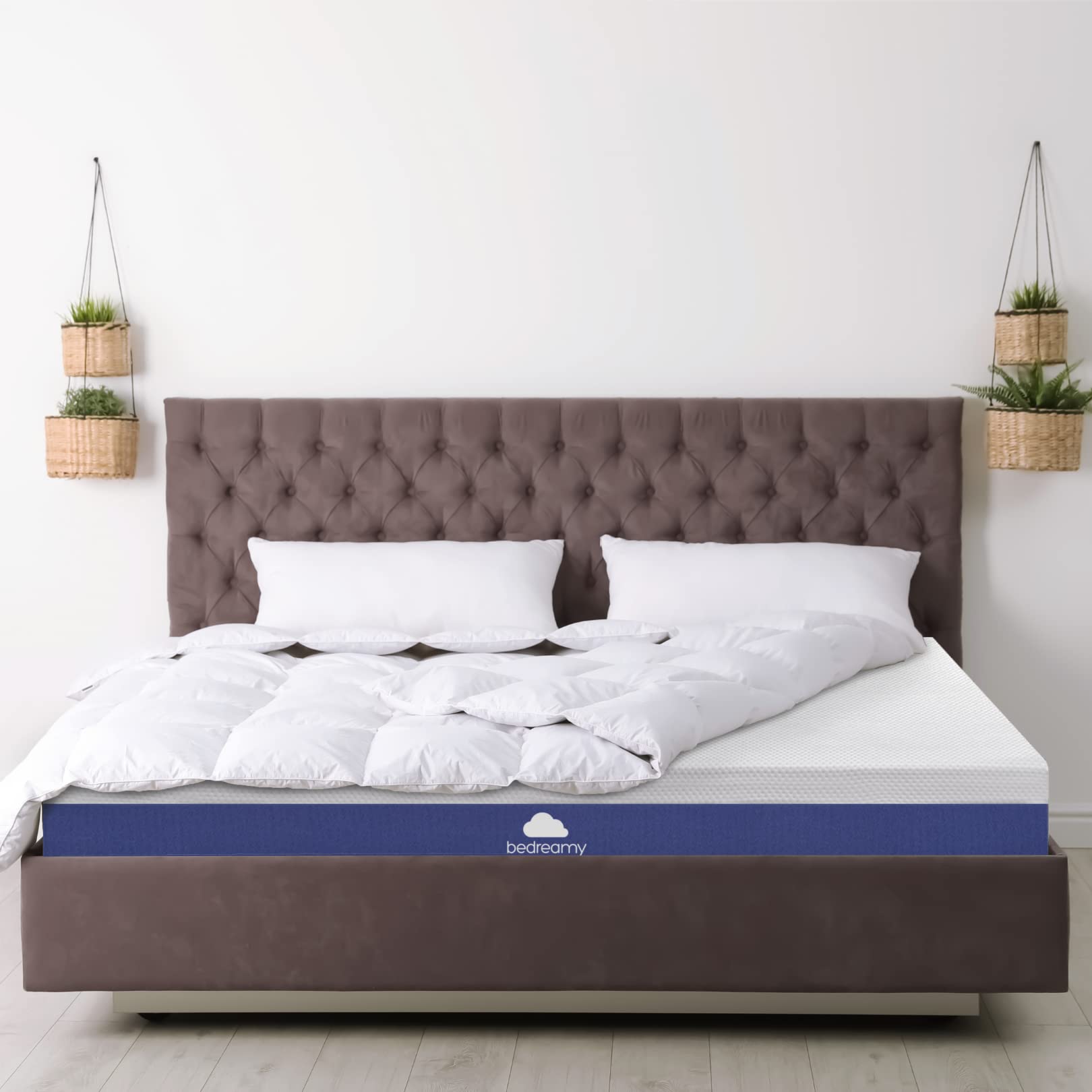 Bedreamy 10-Inch Queen Size Cooling Gel Memory Foam Mattress - Ventilated Design for Pressure Relief & Temperature Regulation | Perfect for Hot Sleepers, Back Pain Relief & Guest Rooms