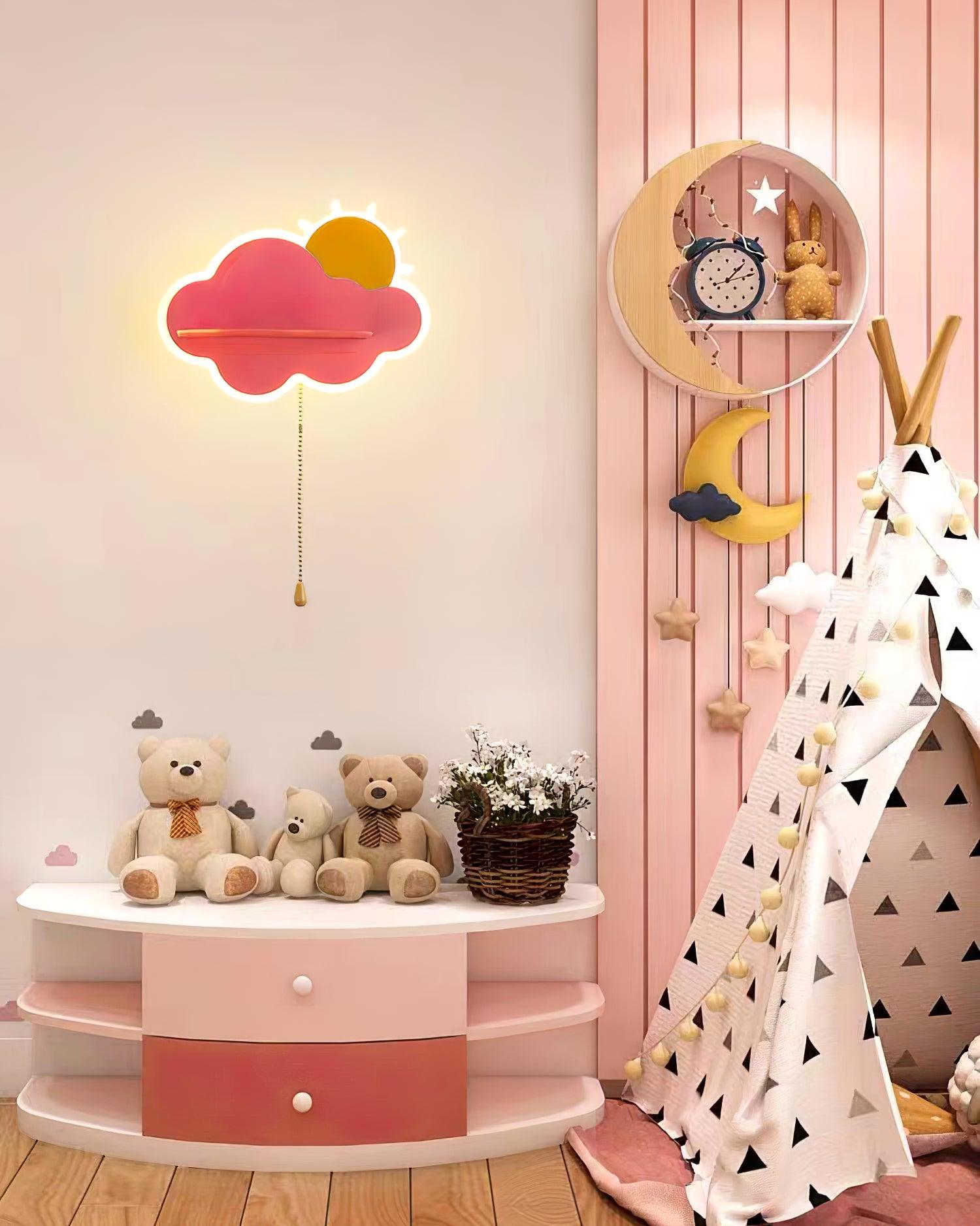 Cloud-Shaped Wall Lamp for Kids - Soft Night Light for Nursery, Bedroom, and Playroom - Perfect for Bedtime and Relaxation
