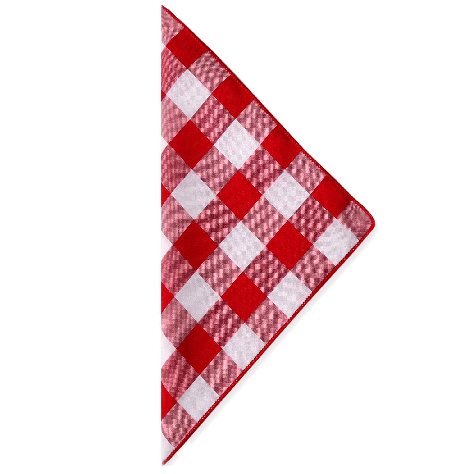 2 Dozen 10x10 Inch Red and White Checkered Polyester Cocktail Napkins - Perfect for Parties, Weddings, and Home Decor - Ultimate Textile