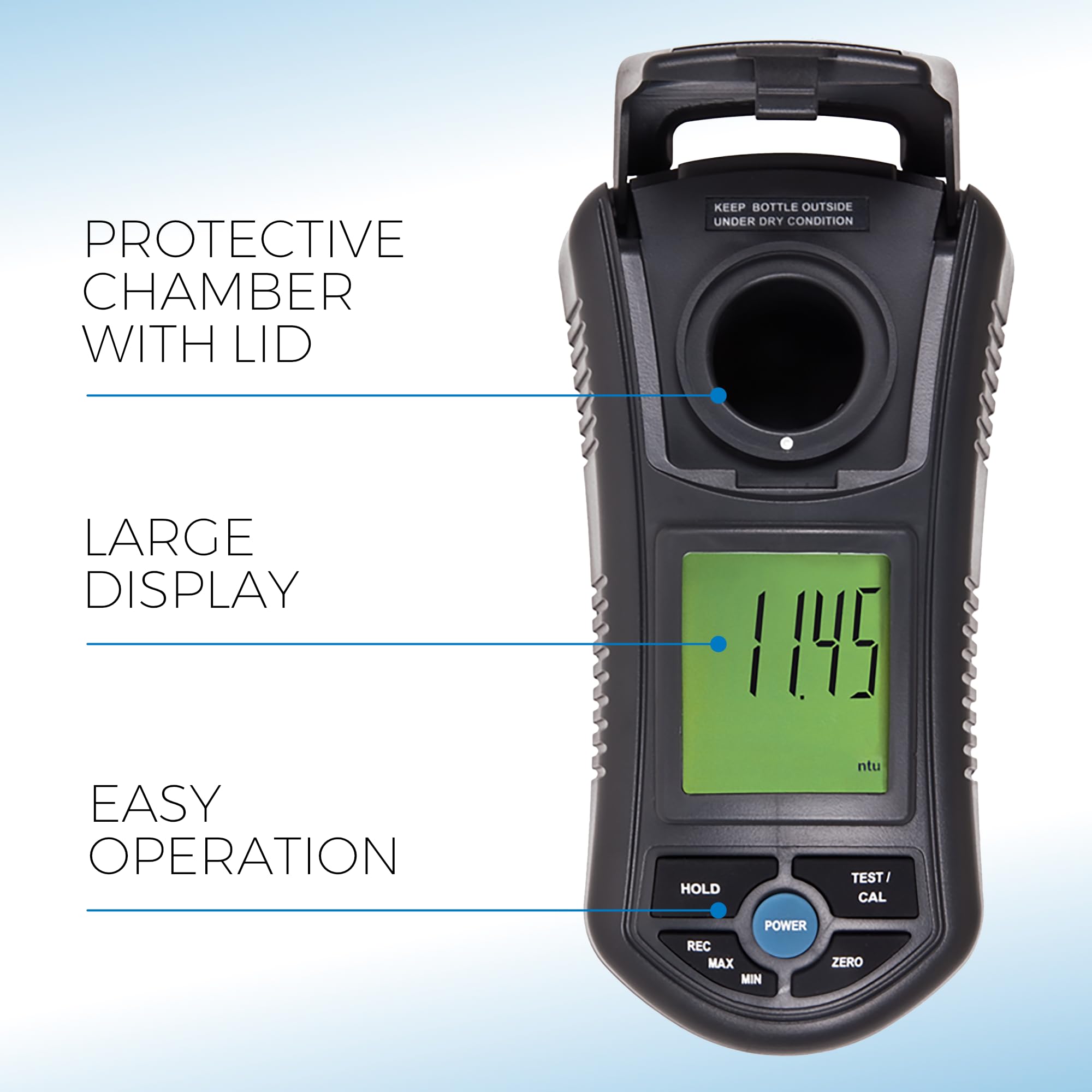 Sper Scientific 860040 Portable Turbidity Meter - Accurate Water Quality Tester for Lab & Field Use, Handheld Turbidimeter with Carry Case | Perfect for Drinking Water Testing, Aquariums, Pools & Environmental Monitoring