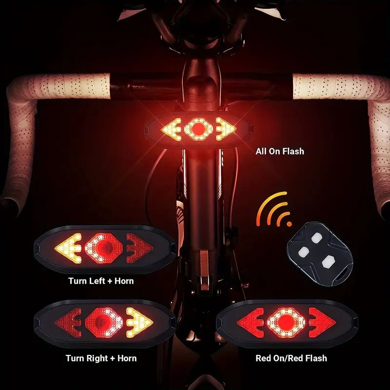 Mpow Bike Light Set - High Visibility LED Bicycle Front and Rear Lights for Night Cycling, Commuting & Safety - Waterproof & Easy Install (Black)