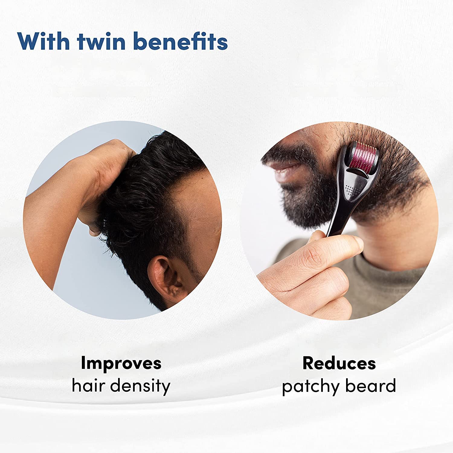ASH CREATION 540 Titanium Alloy Micro Needle Derma Roller 0.5mm - Hair Growth Treatment for Beard & Scalp | Reduce Hair Loss & Stimulate Follicles | Safe Effective Skincare Tool for Men & Women | Perfect for Home Use & Salon Treatments