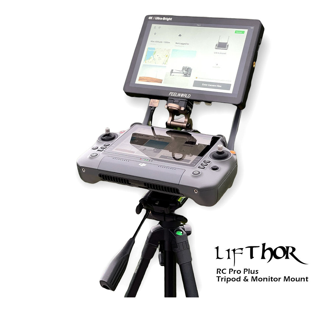 LifThor V2 Tablet & Tripod Mount for DJI RC Plus - Professional Drone Accessory for Aerial Photography & Videography - Perfect for DJI Mavic, Phantom & Inspire Series