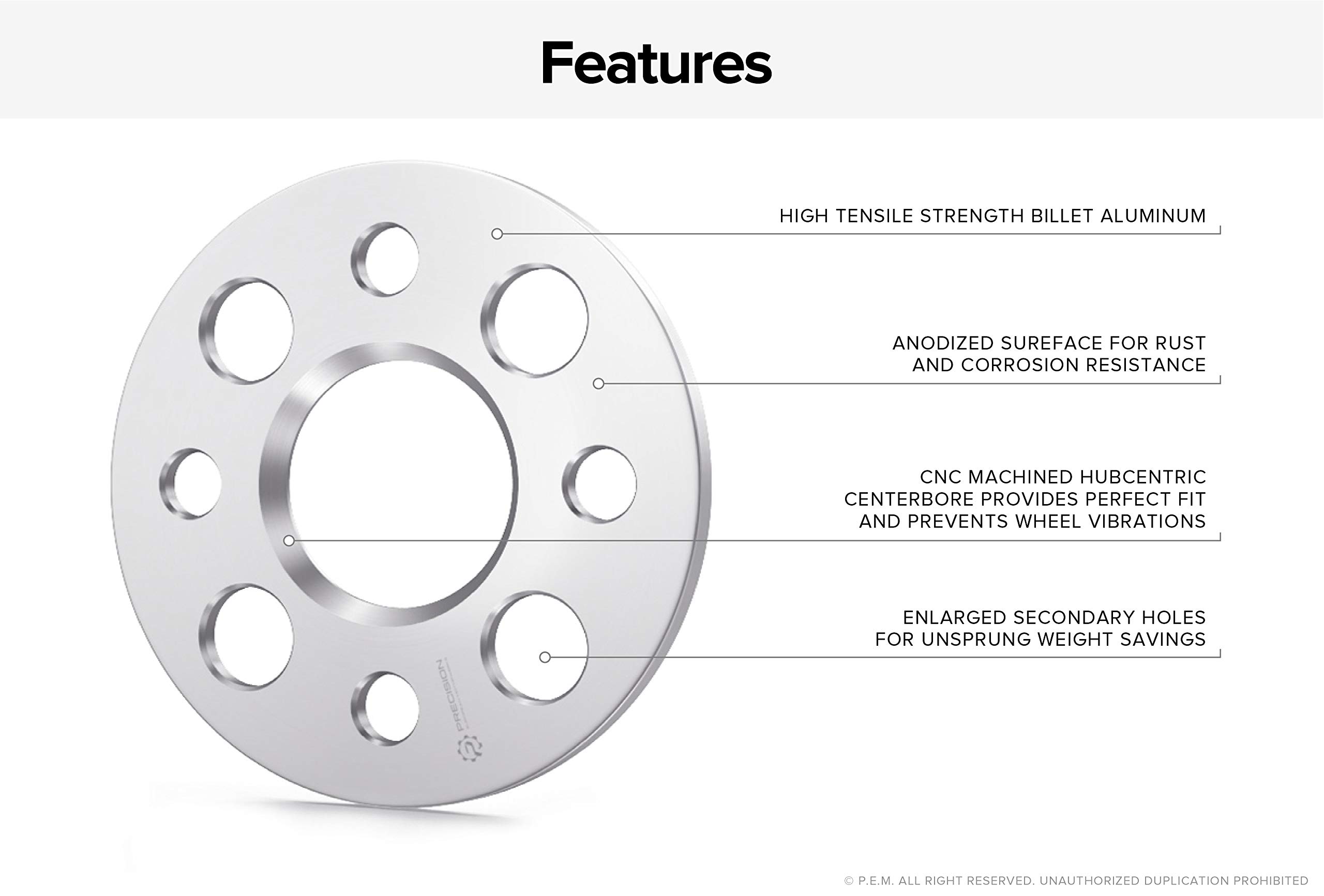 StanceMagic 5mm Hubcentric Wheel Spacers (4x100, 54.1mm Bore, No Lip) - Compatible with Mazda Miata, Toyota MR2 & More - Perfect for Enhanced Stance & Performance (2-Piece Set) - Ideal for Street Racing, Car Shows & Performance Upgrades